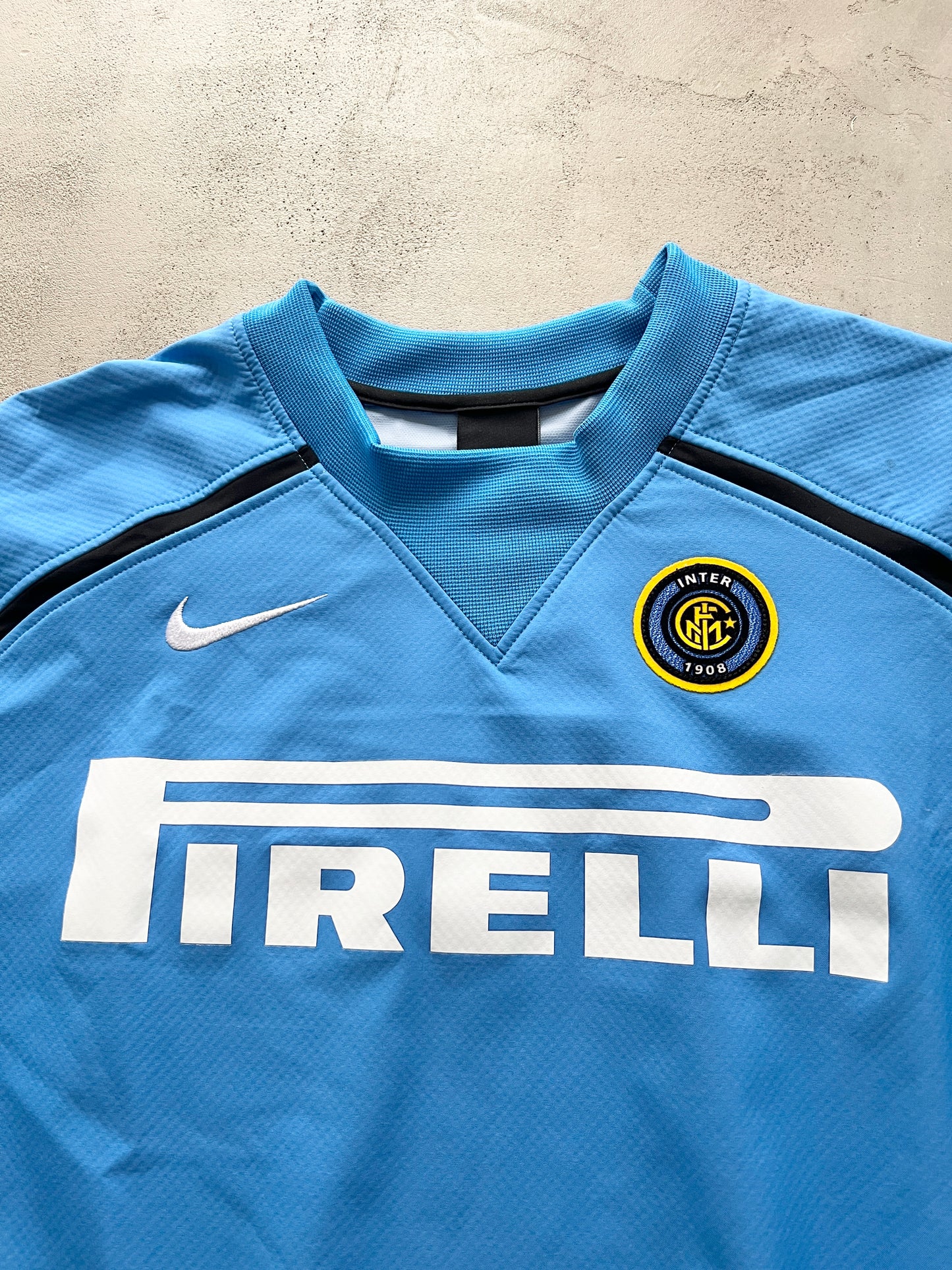 LIGHT BLUE NIKE INTER MILAN LONGSLEEVE - 2000S - L