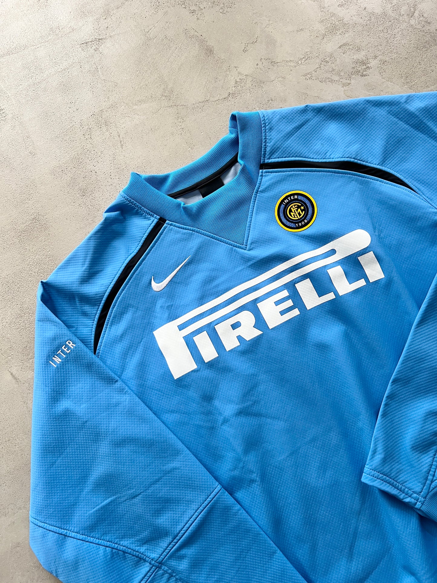 LIGHT BLUE NIKE INTER MILAN LONGSLEEVE - 2000S - L