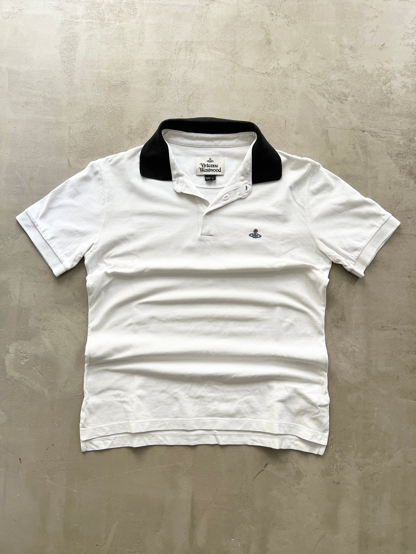 WHITE VIVIENNE WESTWOOD POLO - 2000S - M