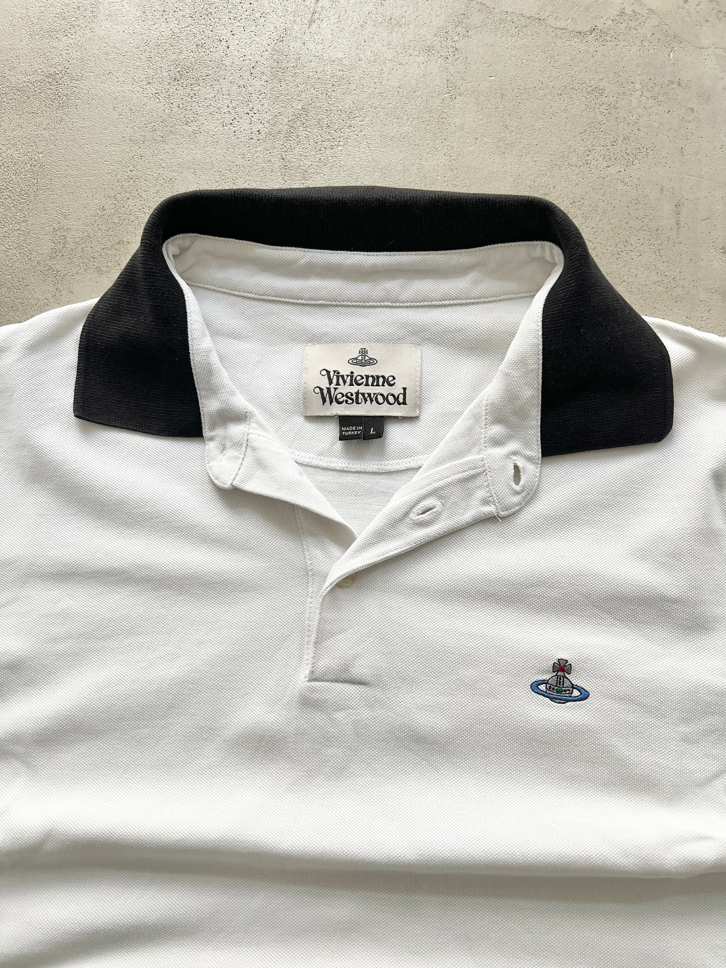 WHITE VIVIENNE WESTWOOD POLO - 2000S - M