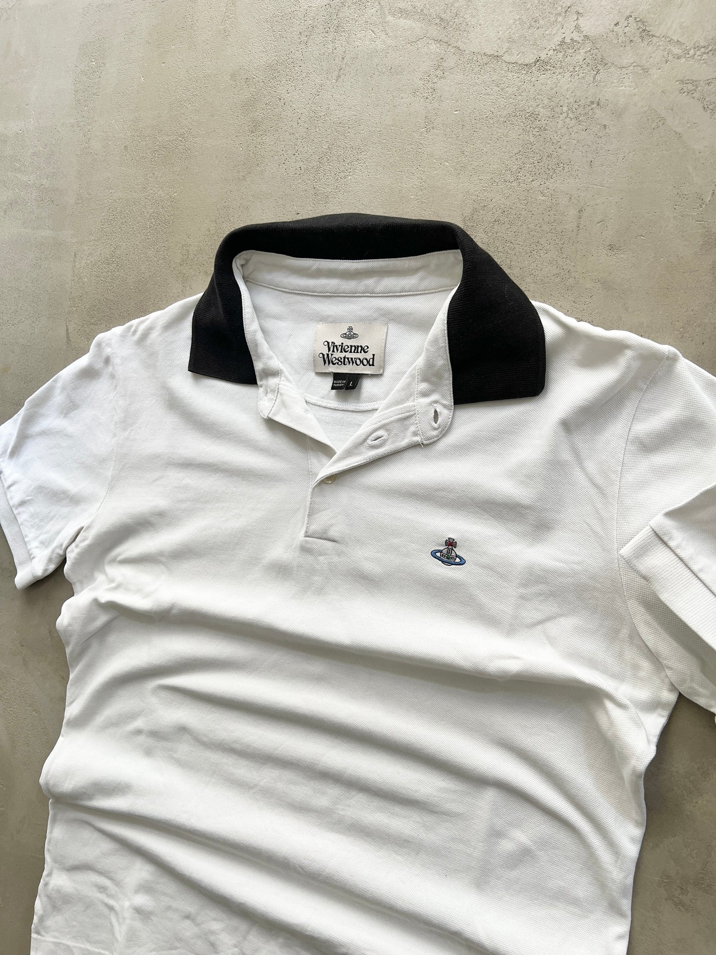 WHITE VIVIENNE WESTWOOD POLO - 2000S - M