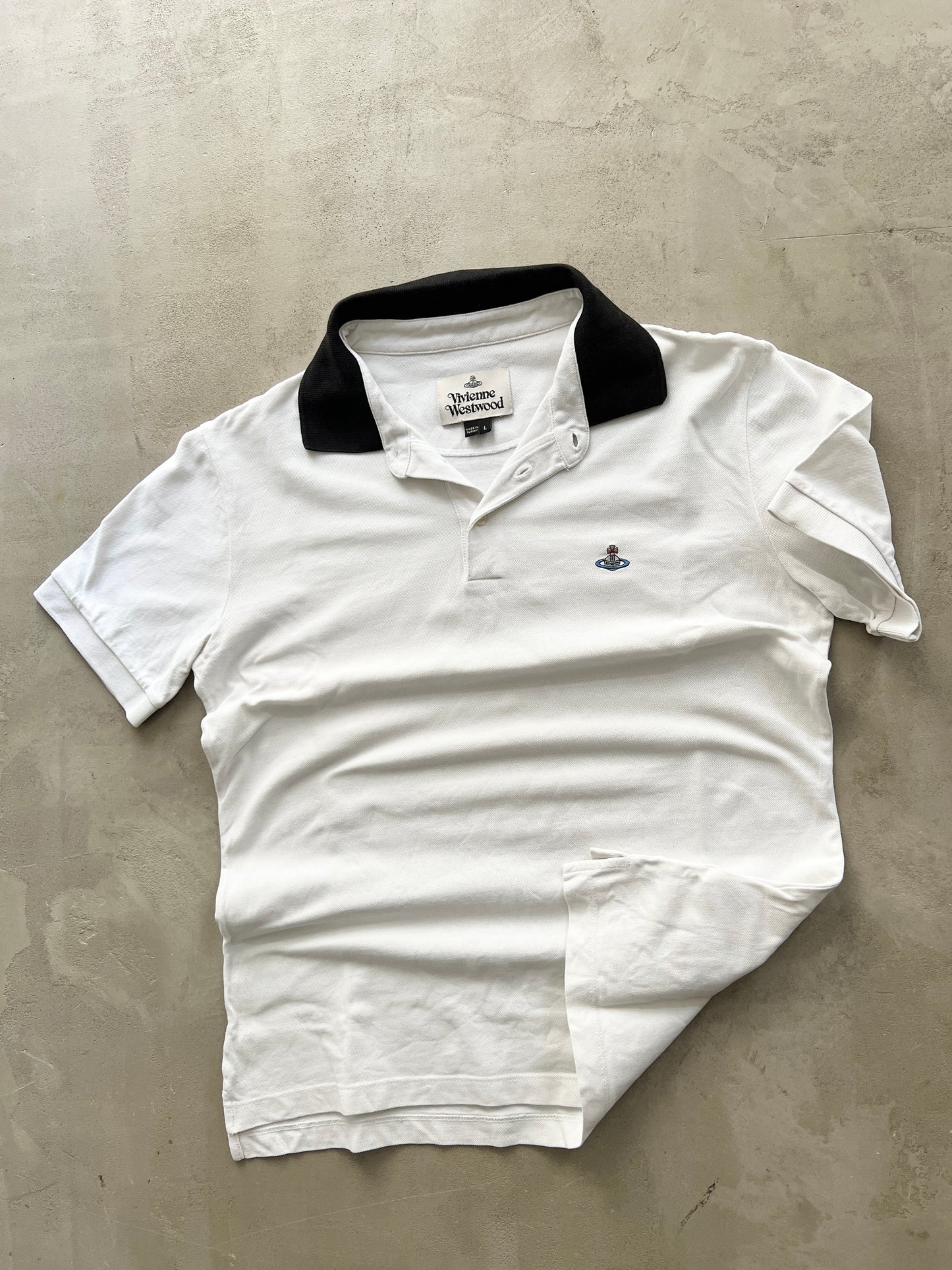 WHITE VIVIENNE WESTWOOD POLO - 2000S - M