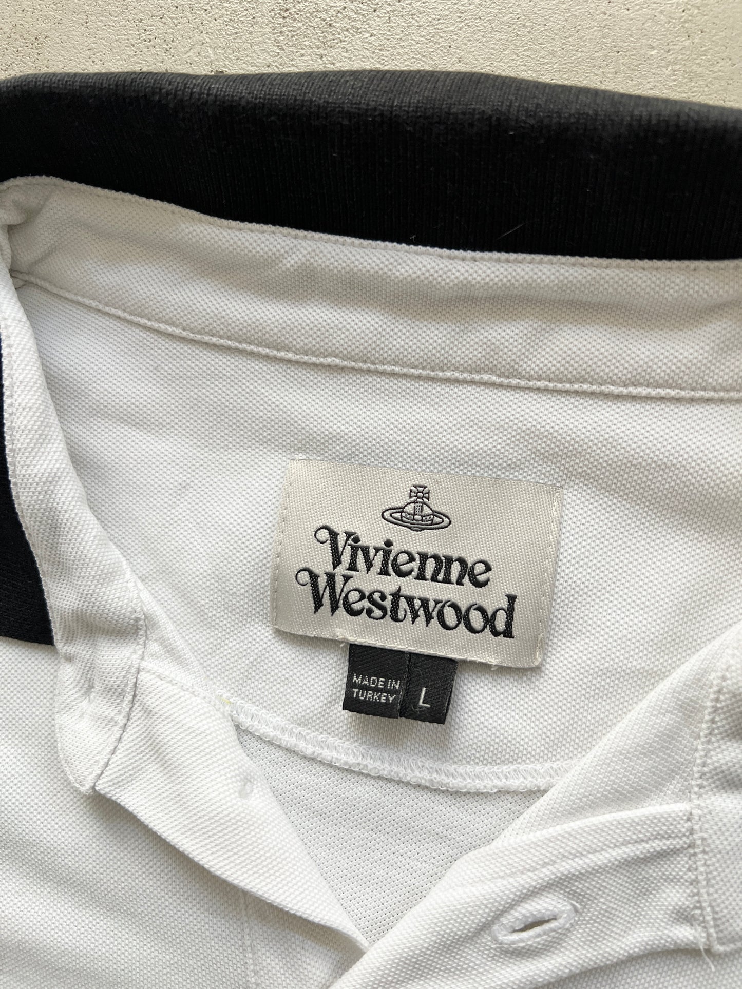 WHITE VIVIENNE WESTWOOD POLO - 2000S - M