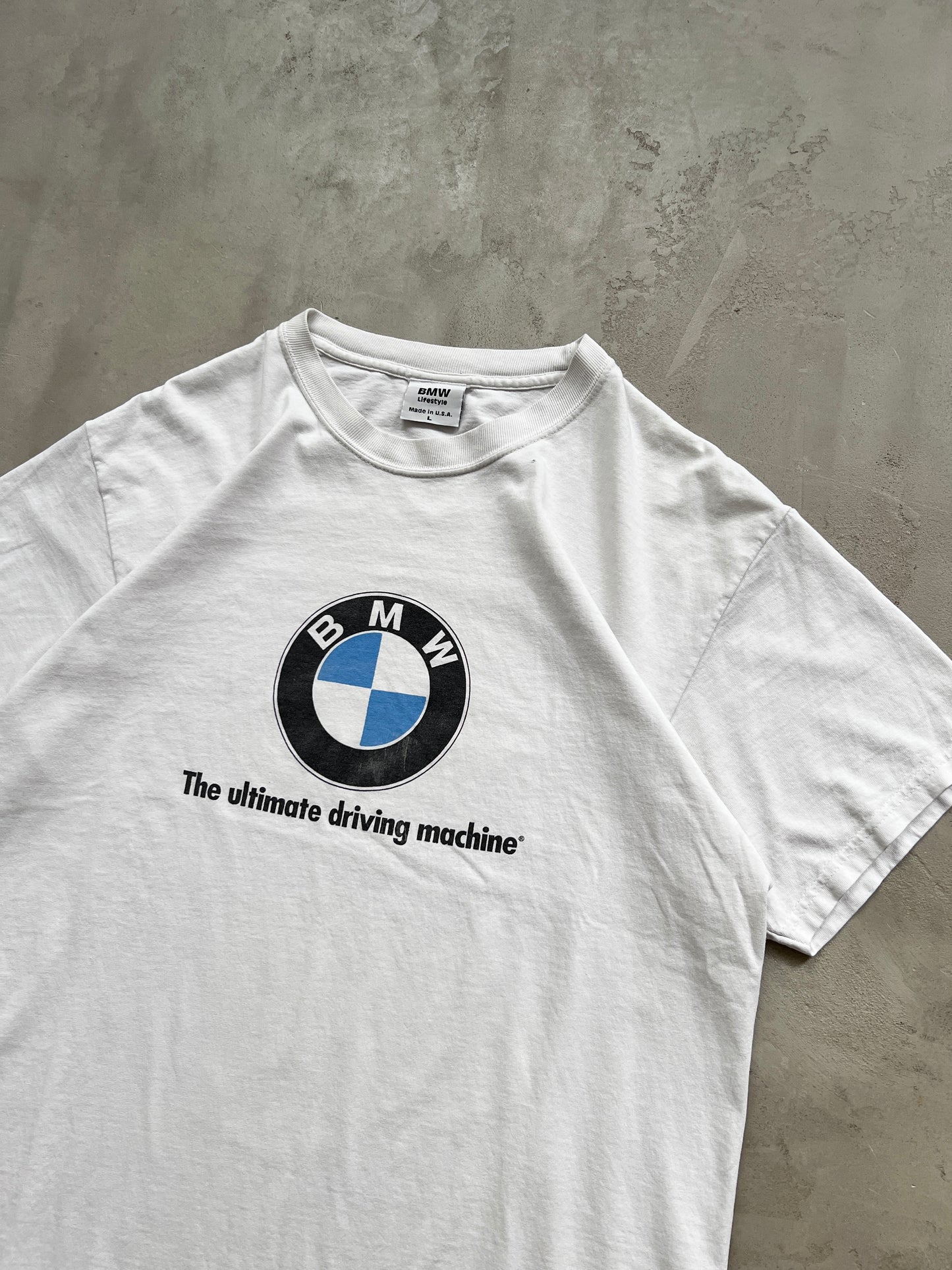 WHITE BMW TEE - 1990S - L