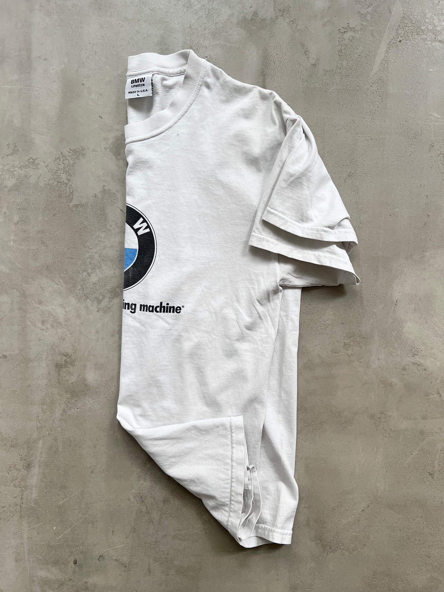 WHITE BMW TEE - 1990S - L