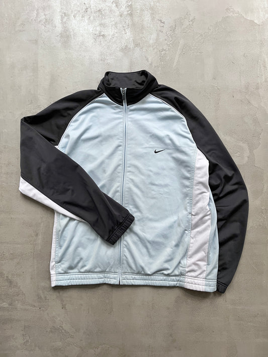 BABY BLUE/GREY NIKE TRACK JACKET - 2000S