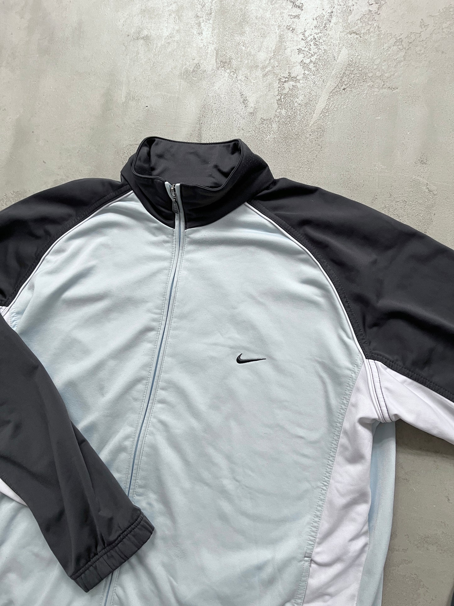 BABY BLUE/GREY NIKE TRACK JACKET - 2000S