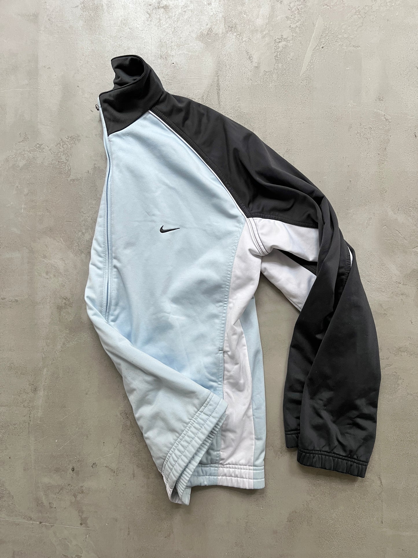 BABY BLUE/GREY NIKE TRACK JACKET - 2000S