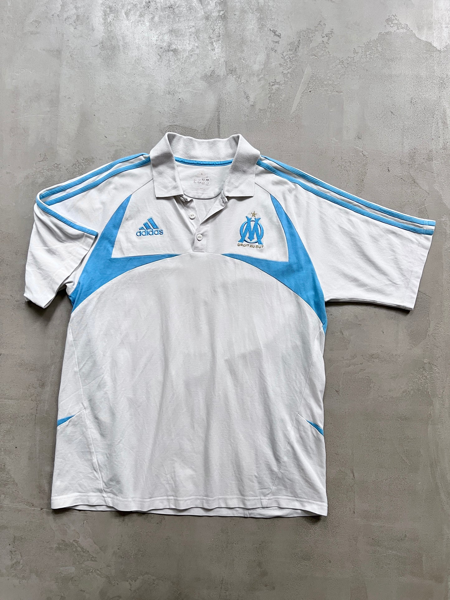 WHITE/BABY BLUE MARSEILLE POLO - 2000S