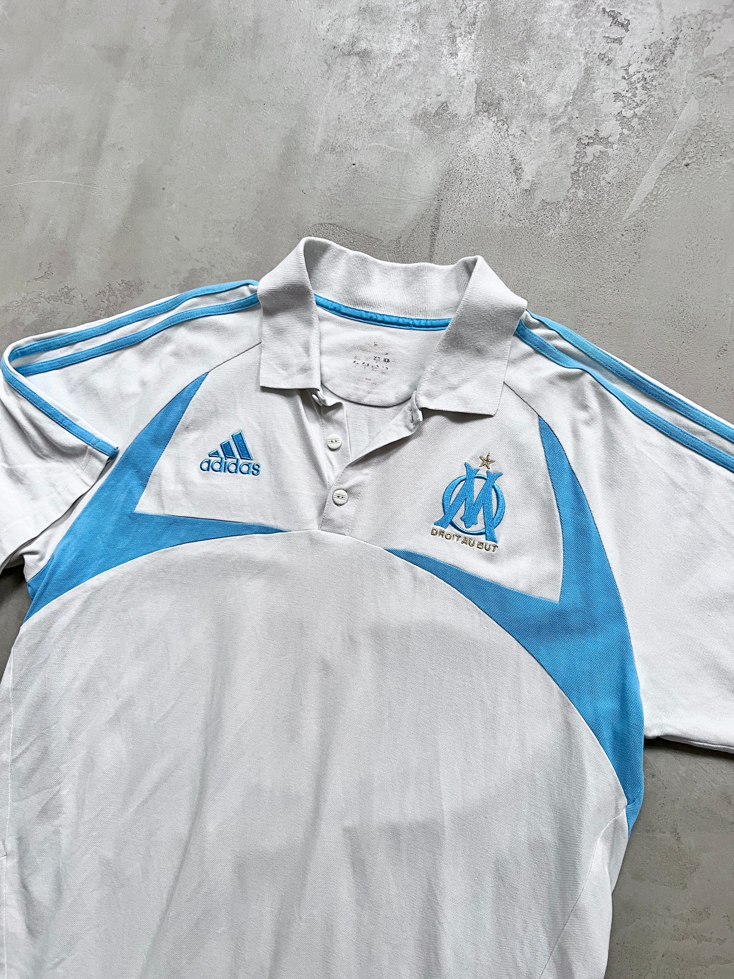 WHITE/BABY BLUE MARSEILLE POLO - 2000S