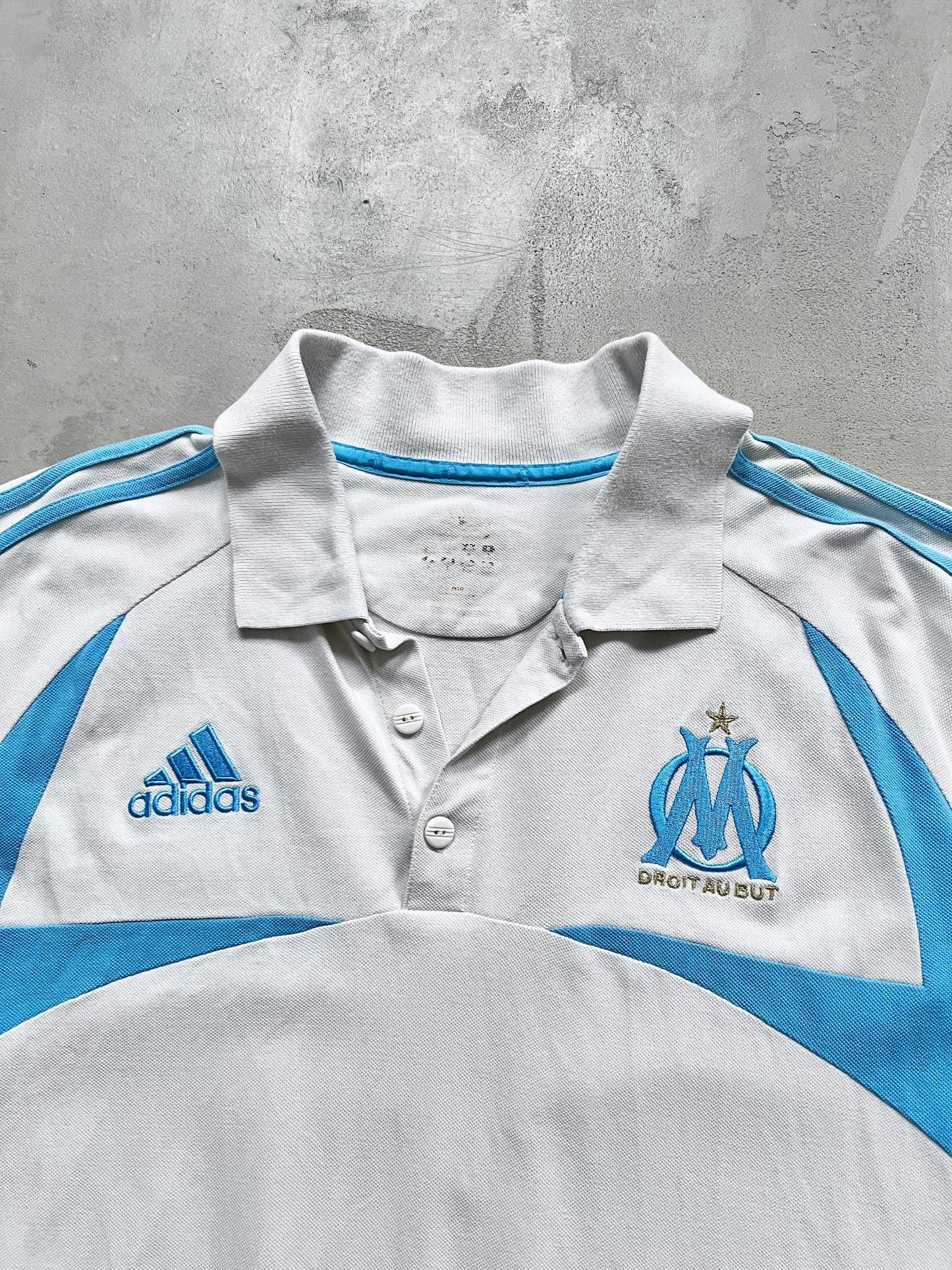 WHITE/BABY BLUE MARSEILLE POLO - 2000S