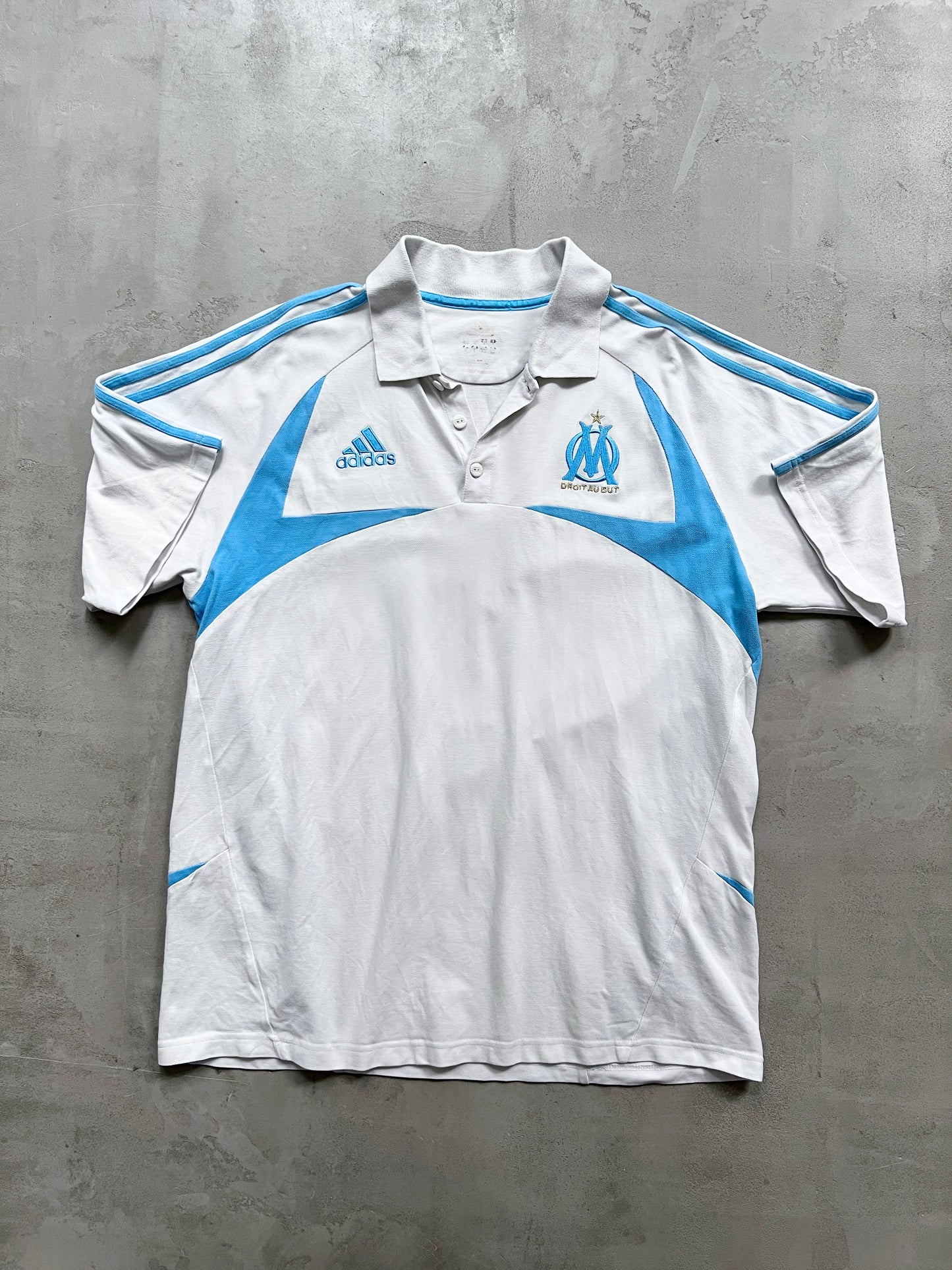 WHITE/BABY BLUE MARSEILLE POLO - 2000S