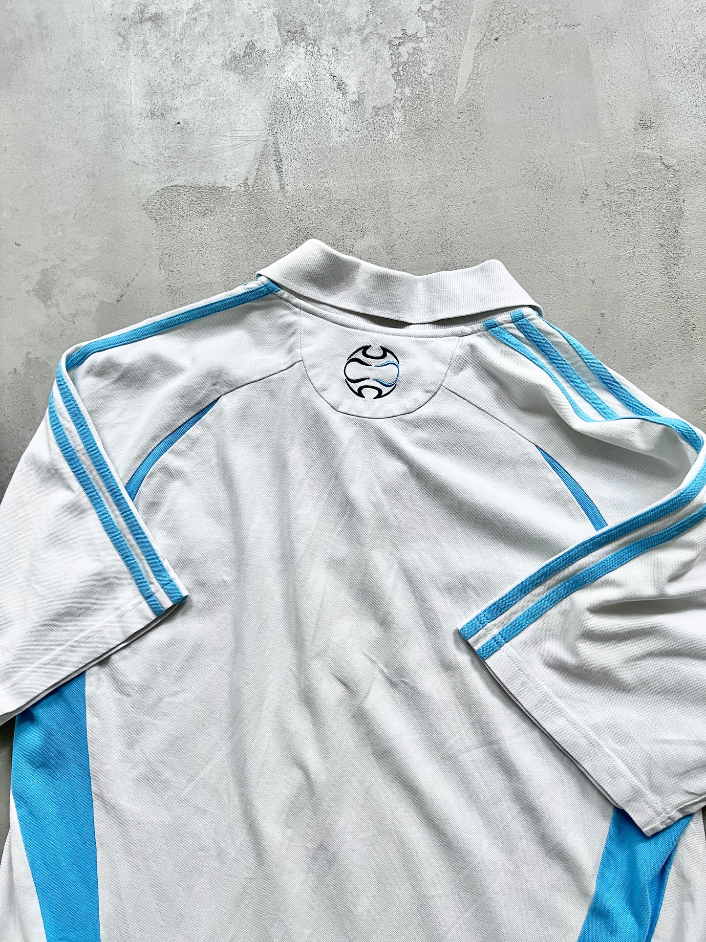 WHITE/BABY BLUE MARSEILLE POLO - 2000S