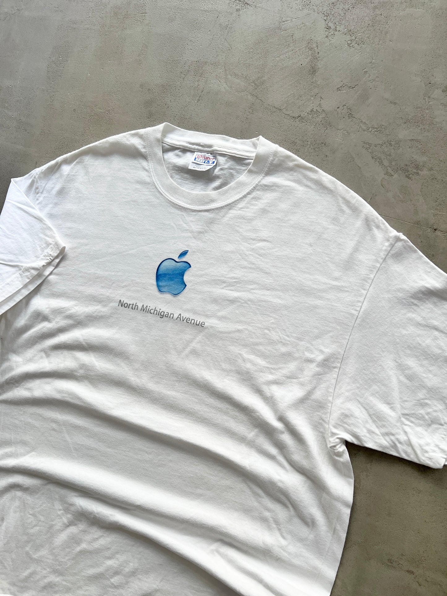 WHITE APPLE PROMO TEE - 2000S - L/XL