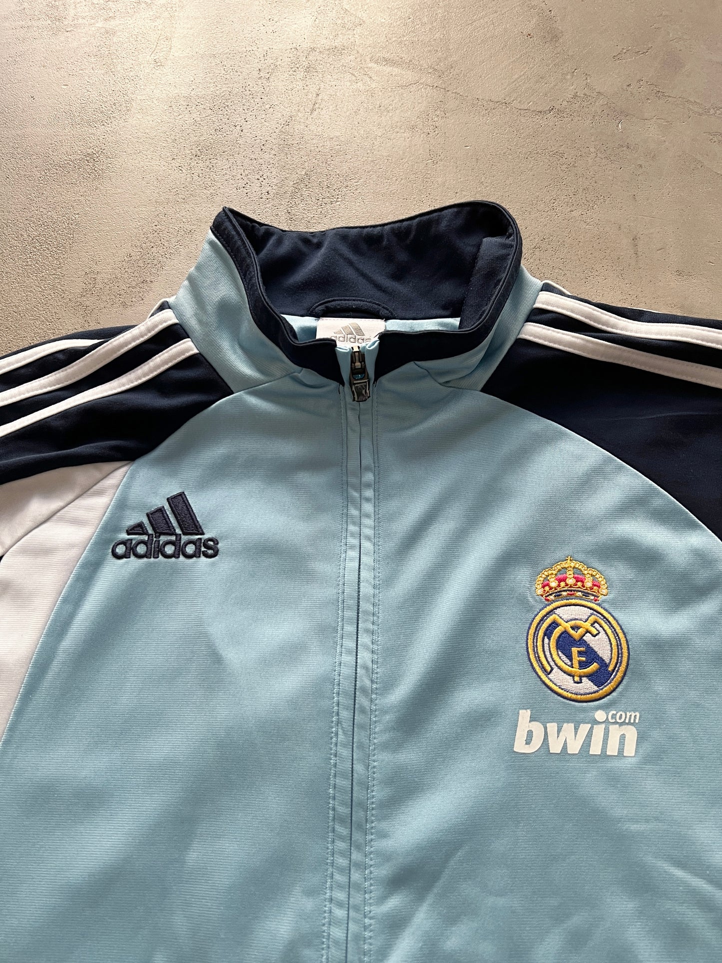 BABY BLUE REAL MADRID TRACK JACKET - 2000S - L