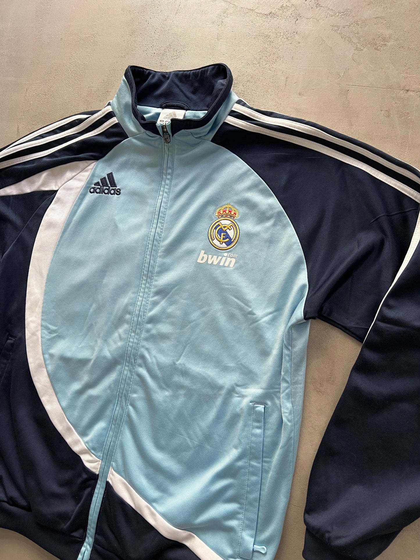 BABY BLUE REAL MADRID TRACK JACKET - 2000S - L