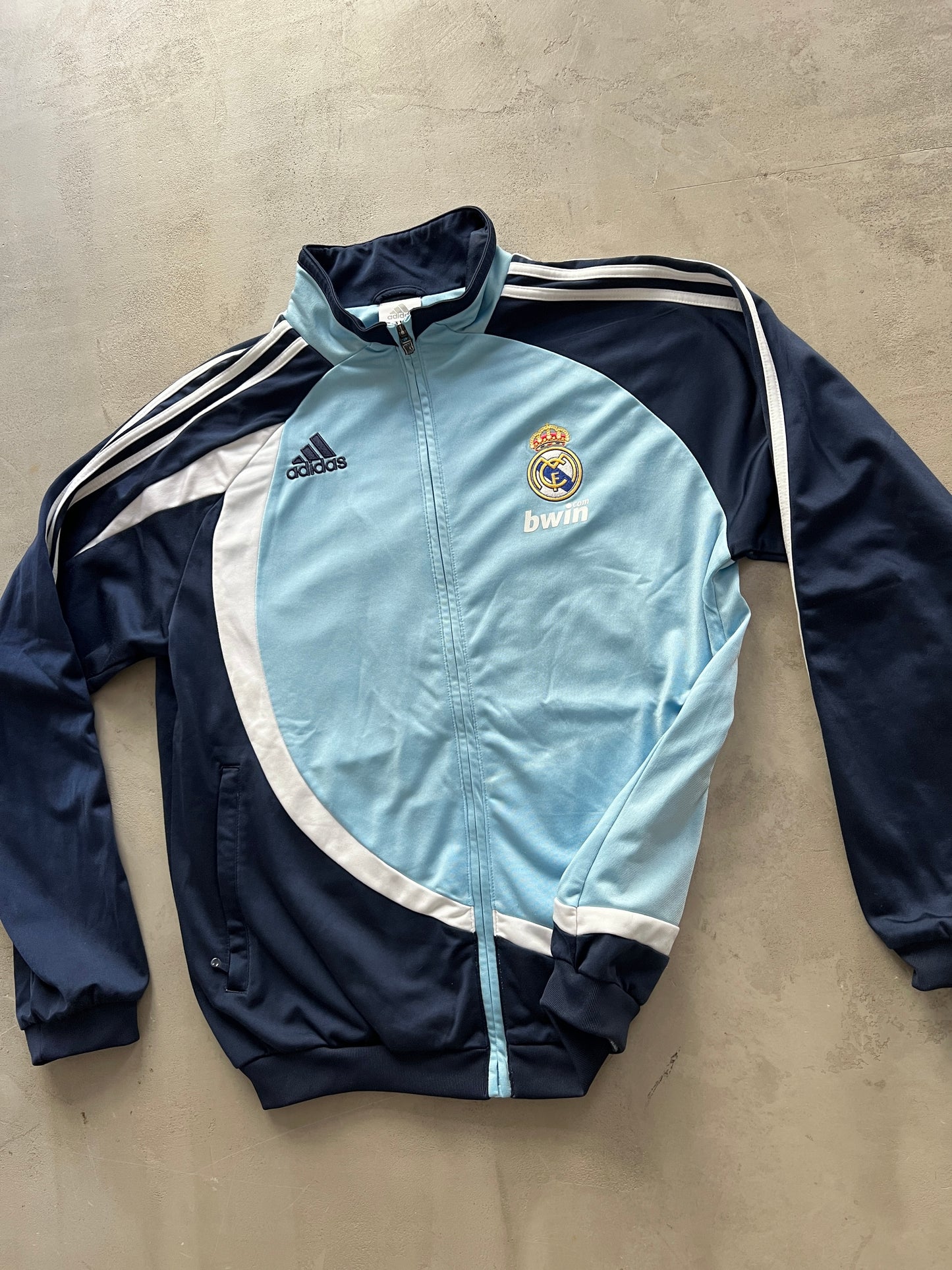 BABY BLUE REAL MADRID TRACK JACKET - 2000S - L