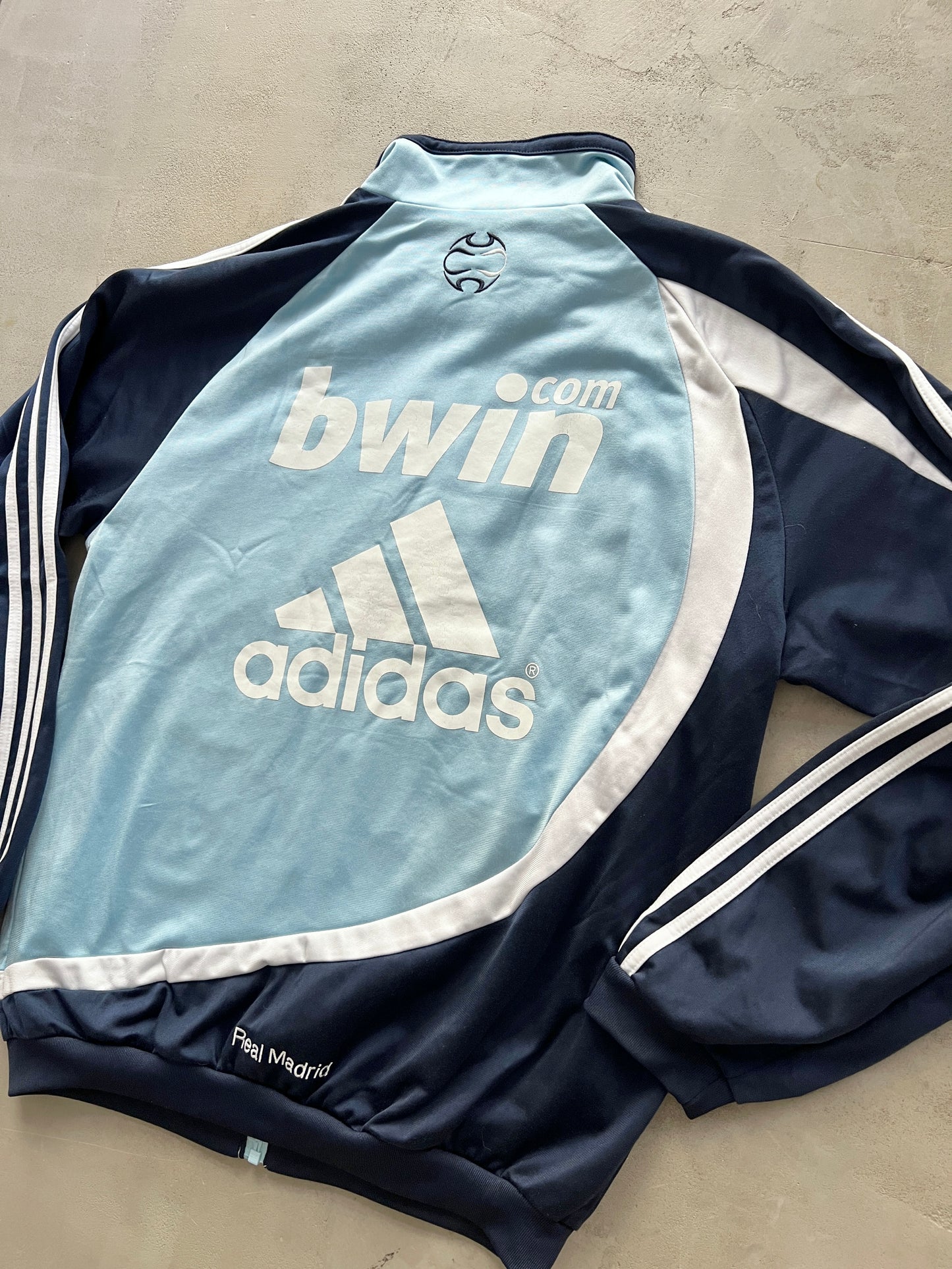 BABY BLUE REAL MADRID TRACK JACKET - 2000S - L