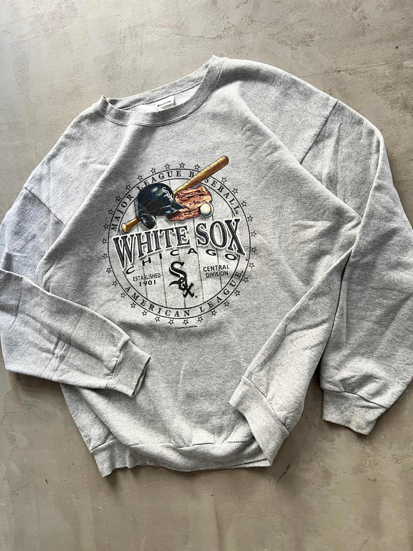 GREY CHICAGO WHITE SOX SWEATER - 2000S - XXL