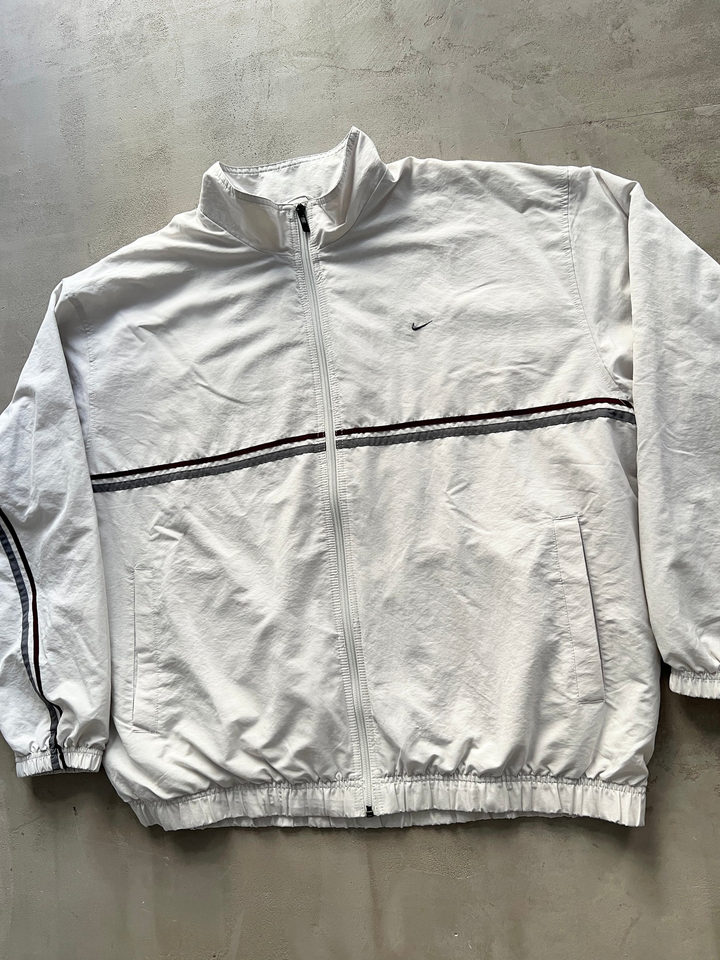 LIGHT BEIGE NIKE TRACK JACKET - 2000S - XL/XXL