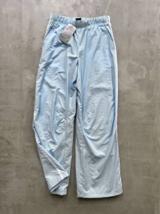 BABY BLUE/WHITE NIKE TRACK PANTS - 2006 - S