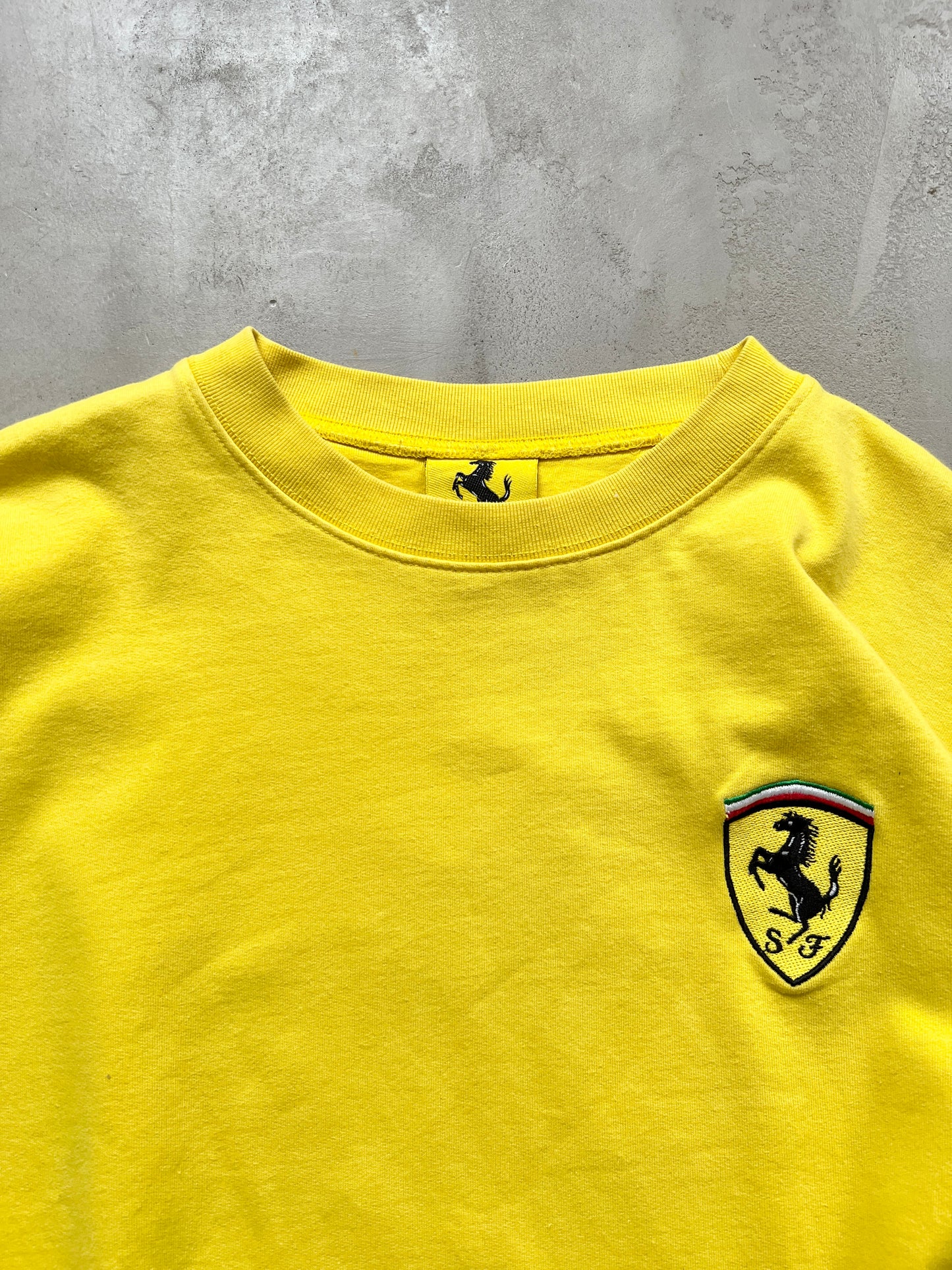 YELLOW FERRARI SWEATER - 1990S