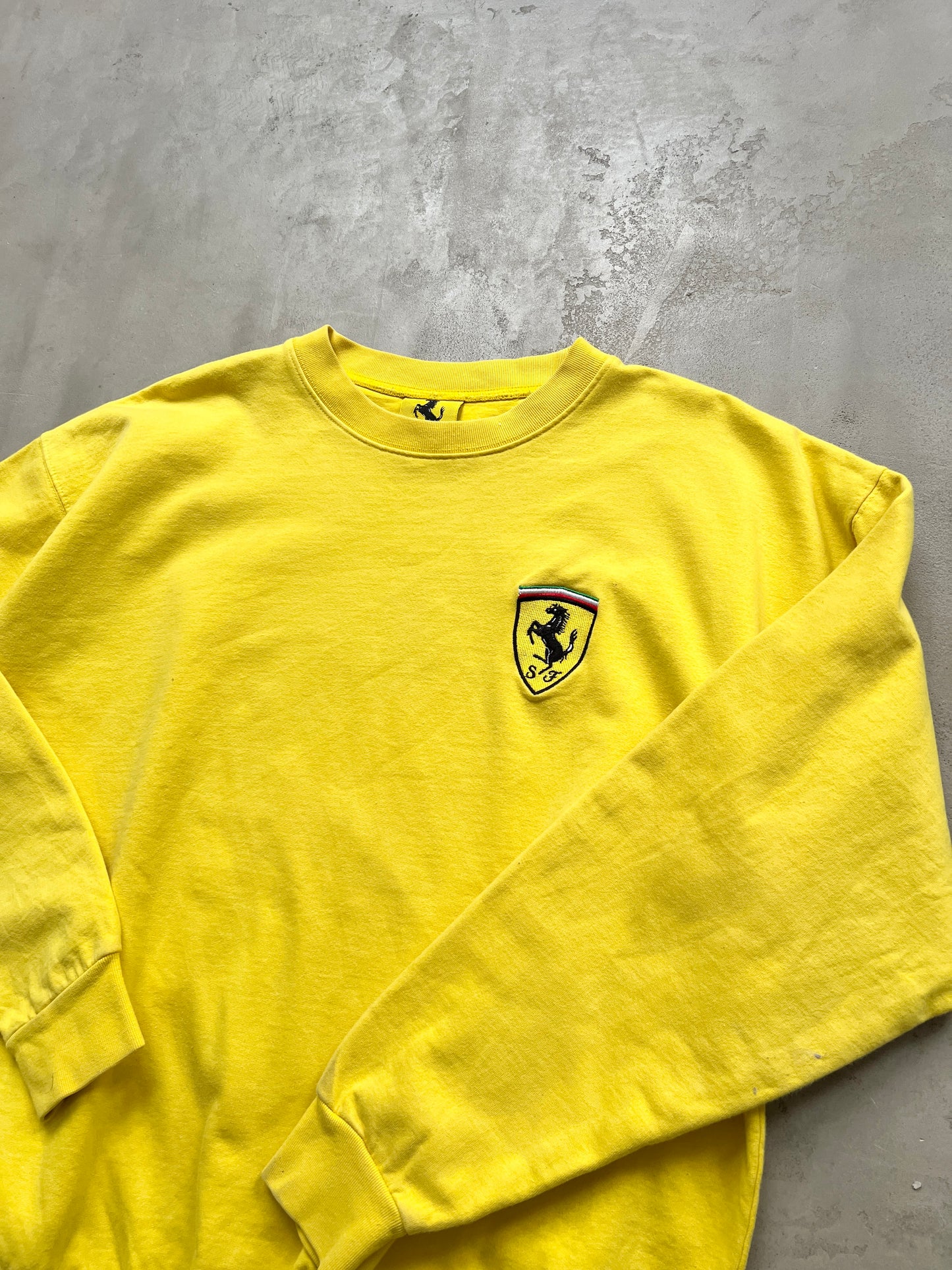 YELLOW FERRARI SWEATER - 1990S