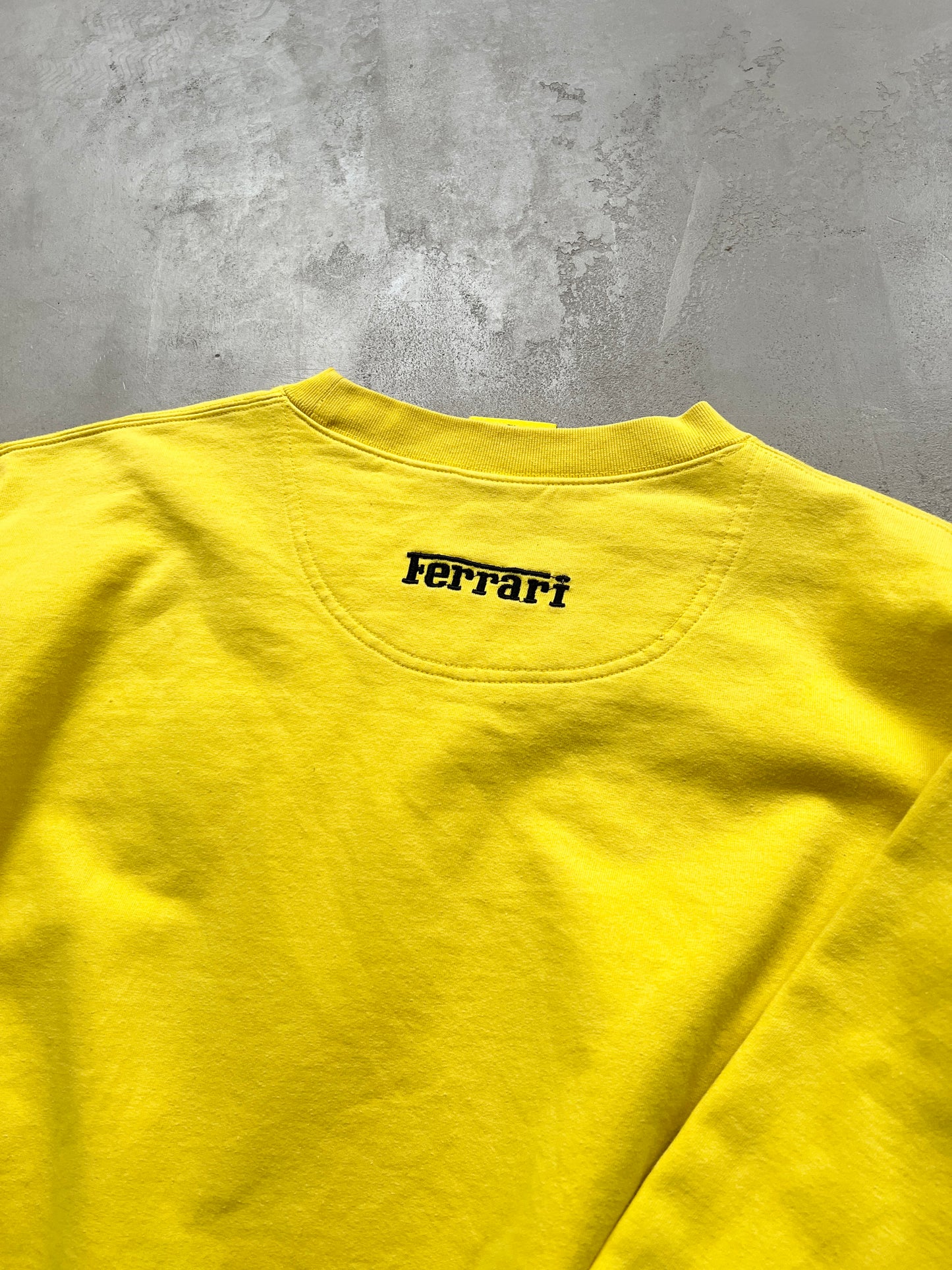 YELLOW FERRARI SWEATER - 1990S