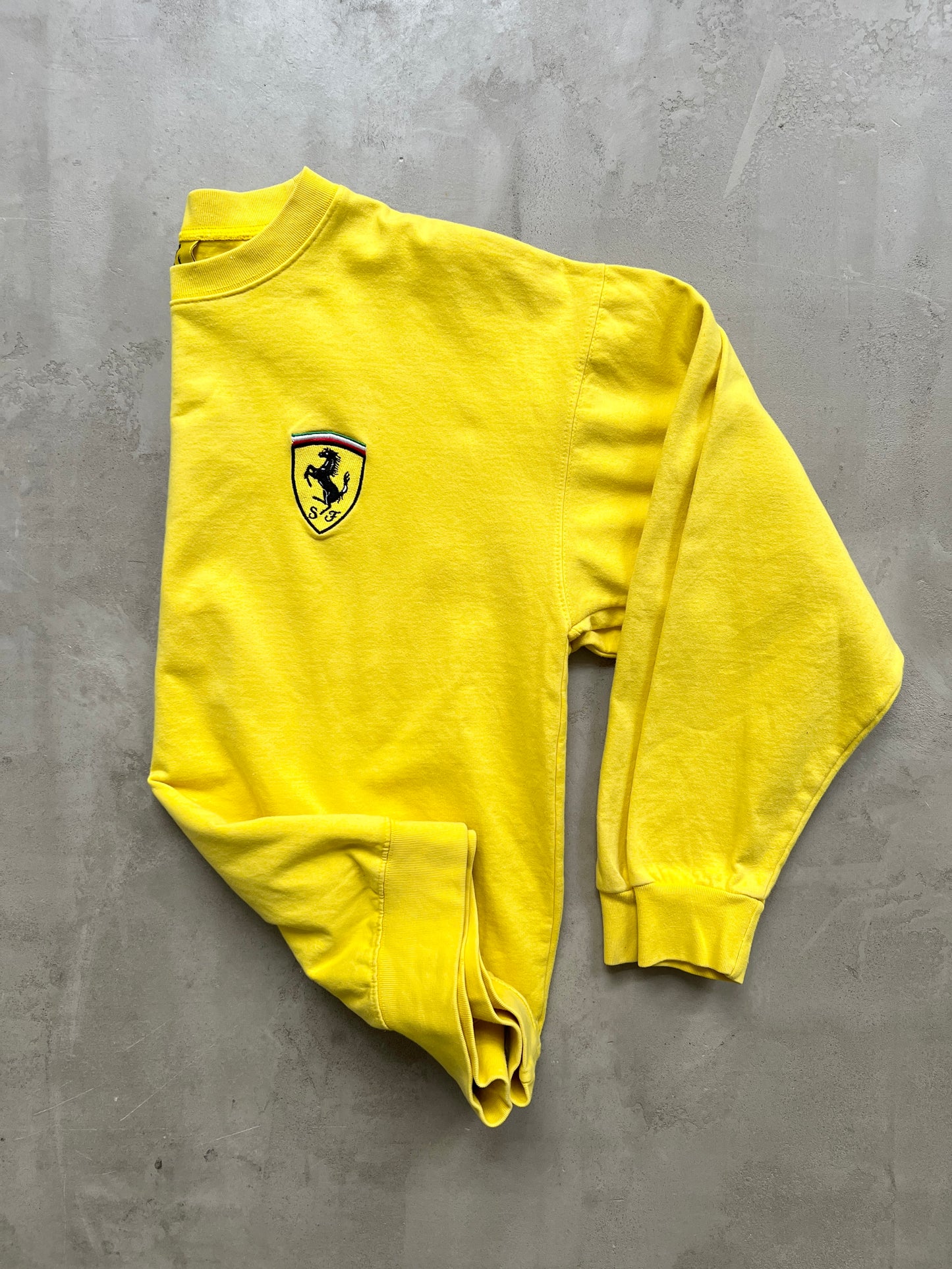 YELLOW FERRARI SWEATER - 1990S