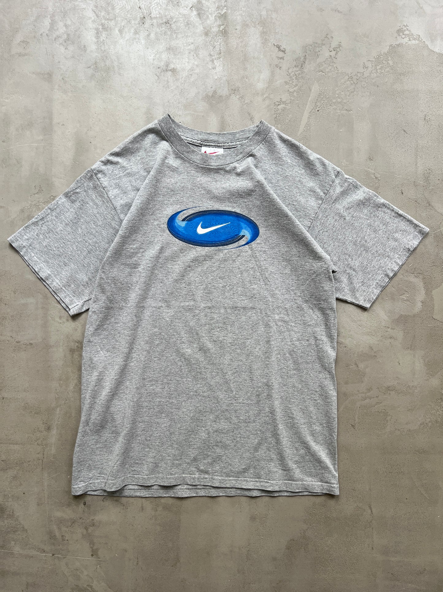 GREY/BLUE NIKE TEE - 1990S