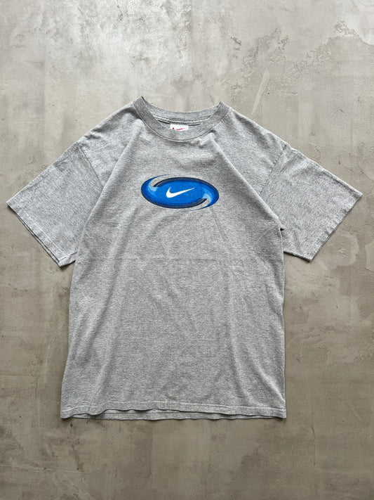 GREY/BLUE NIKE TEE - 1990S