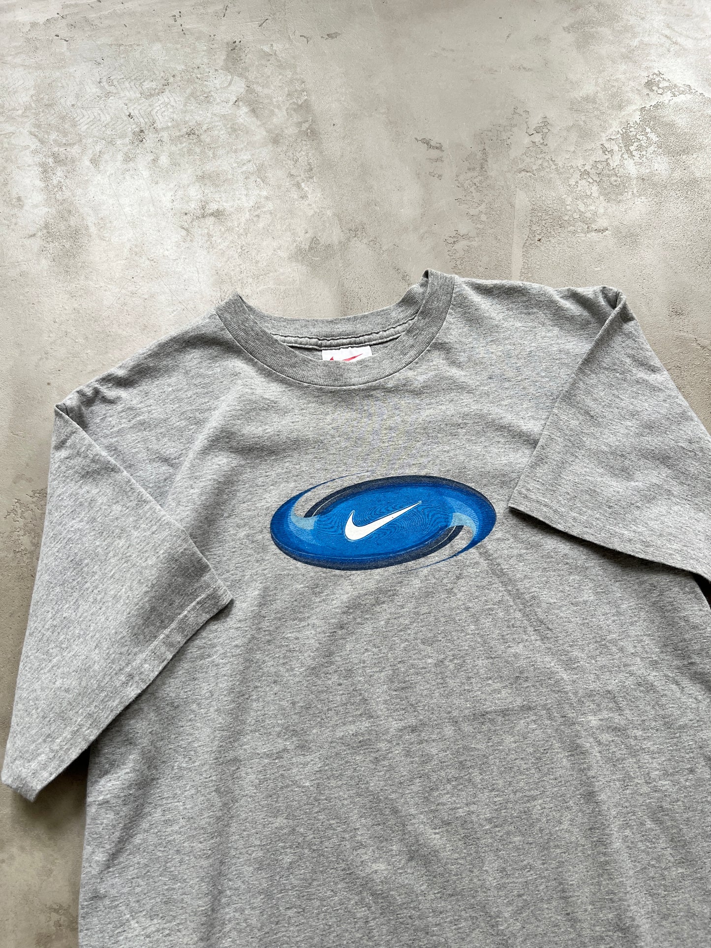 GREY/BLUE NIKE TEE - 1990S