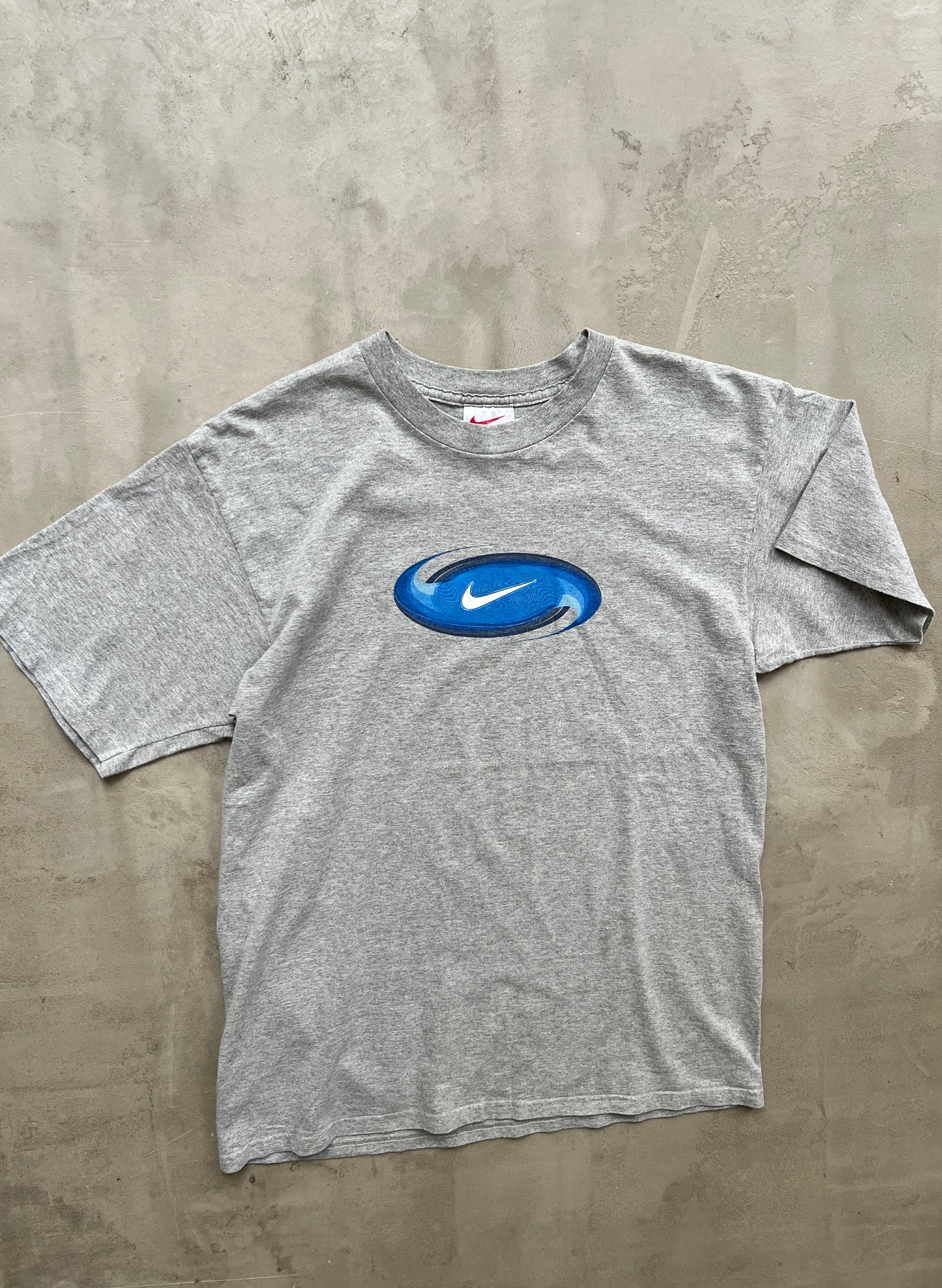 GREY/BLUE NIKE TEE - 1990S