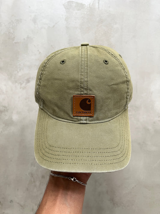 FADED OLIVE/KHAKI CARHARTT CAP - 1990S