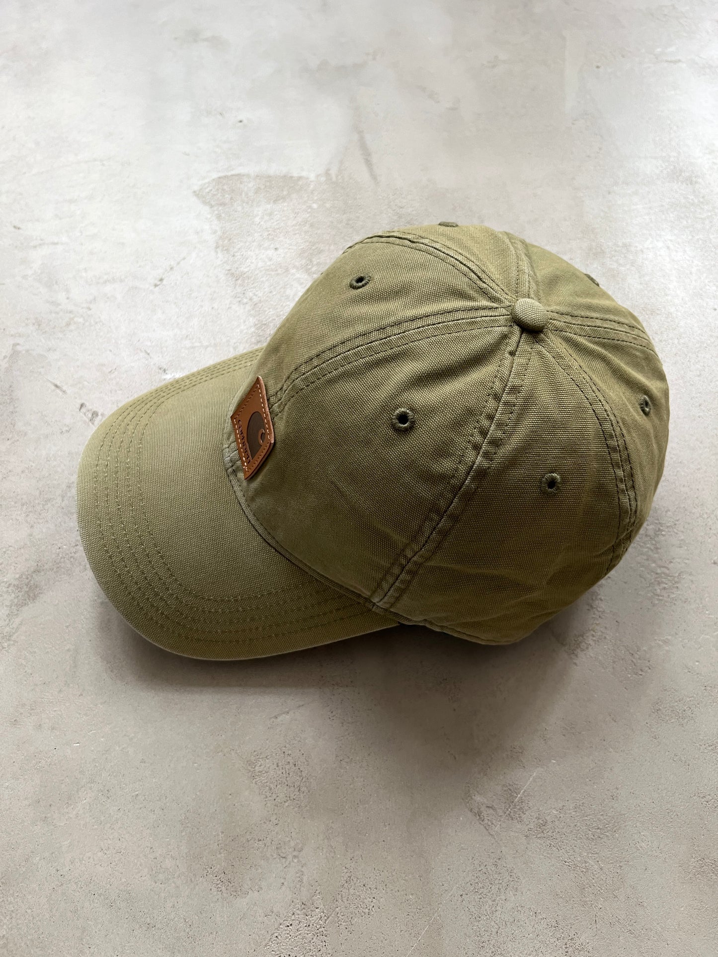 FADED OLIVE/KHAKI CARHARTT CAP - 1990S