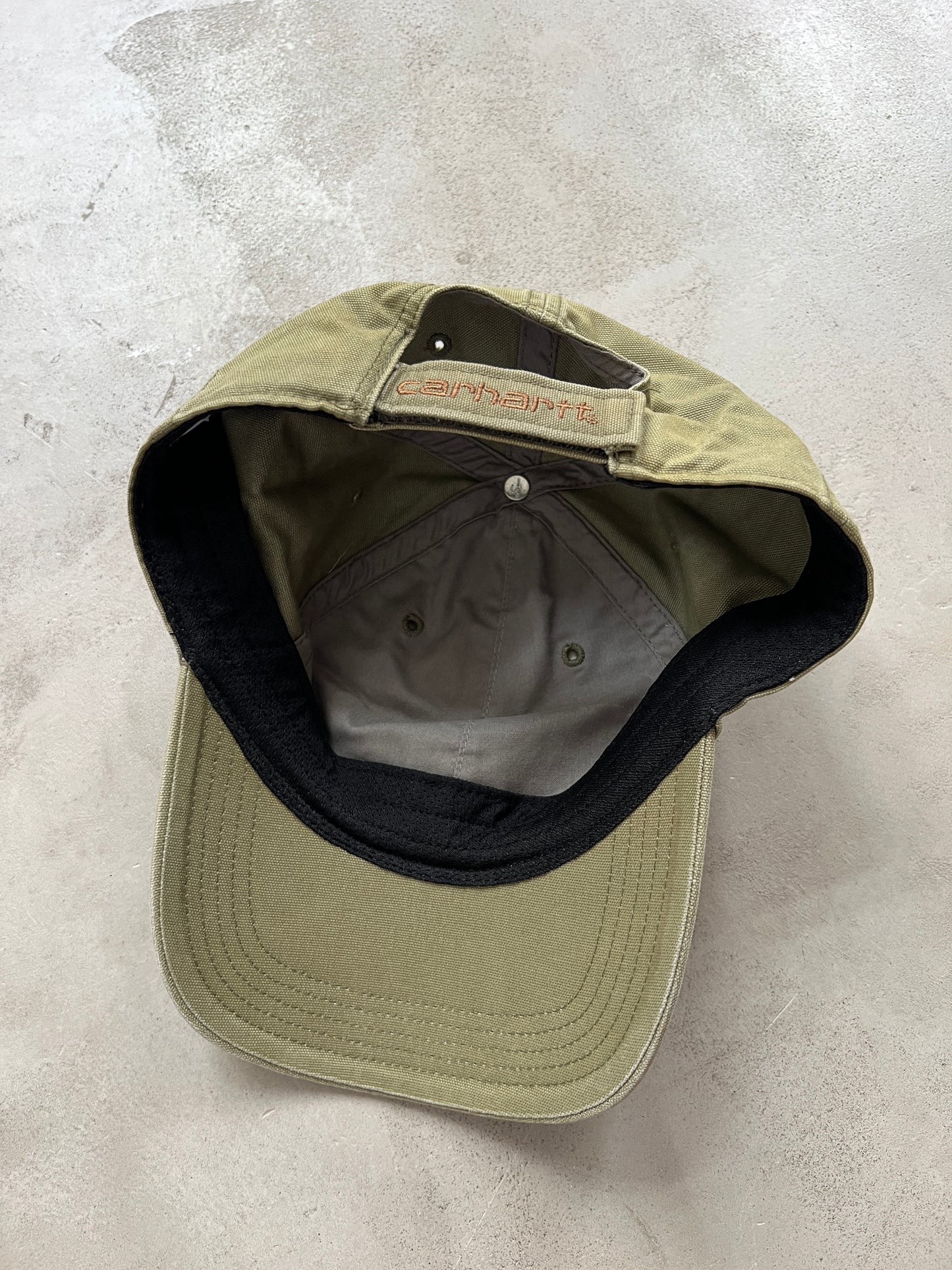 FADED OLIVE/KHAKI CARHARTT CAP - 1990S