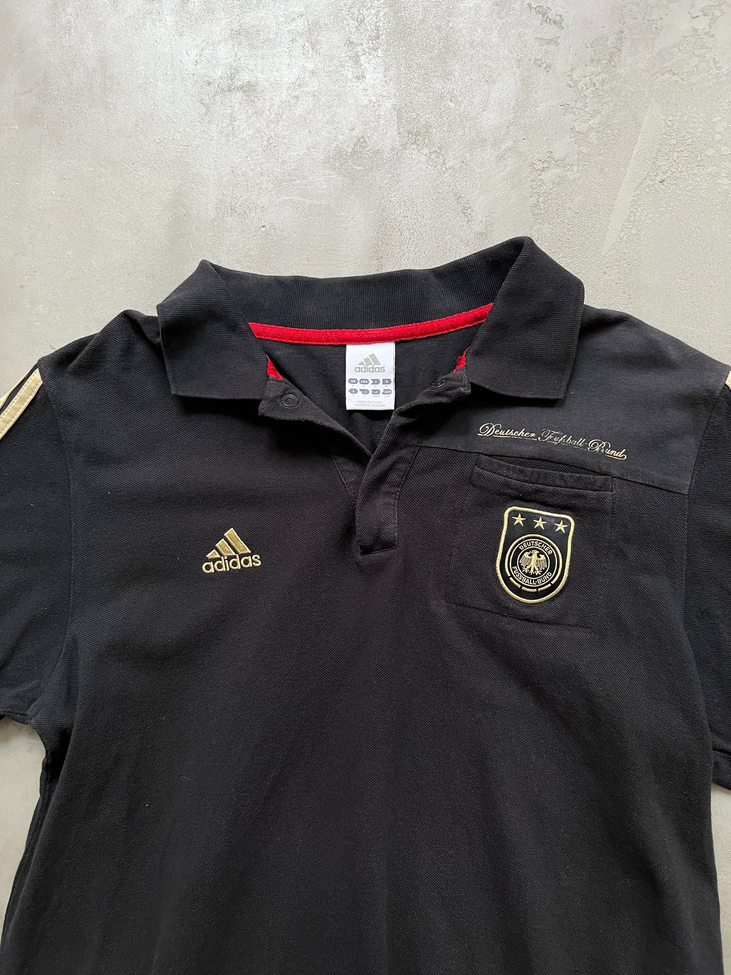 BLACK/GOLD GERMANY POLO - 2000S - L