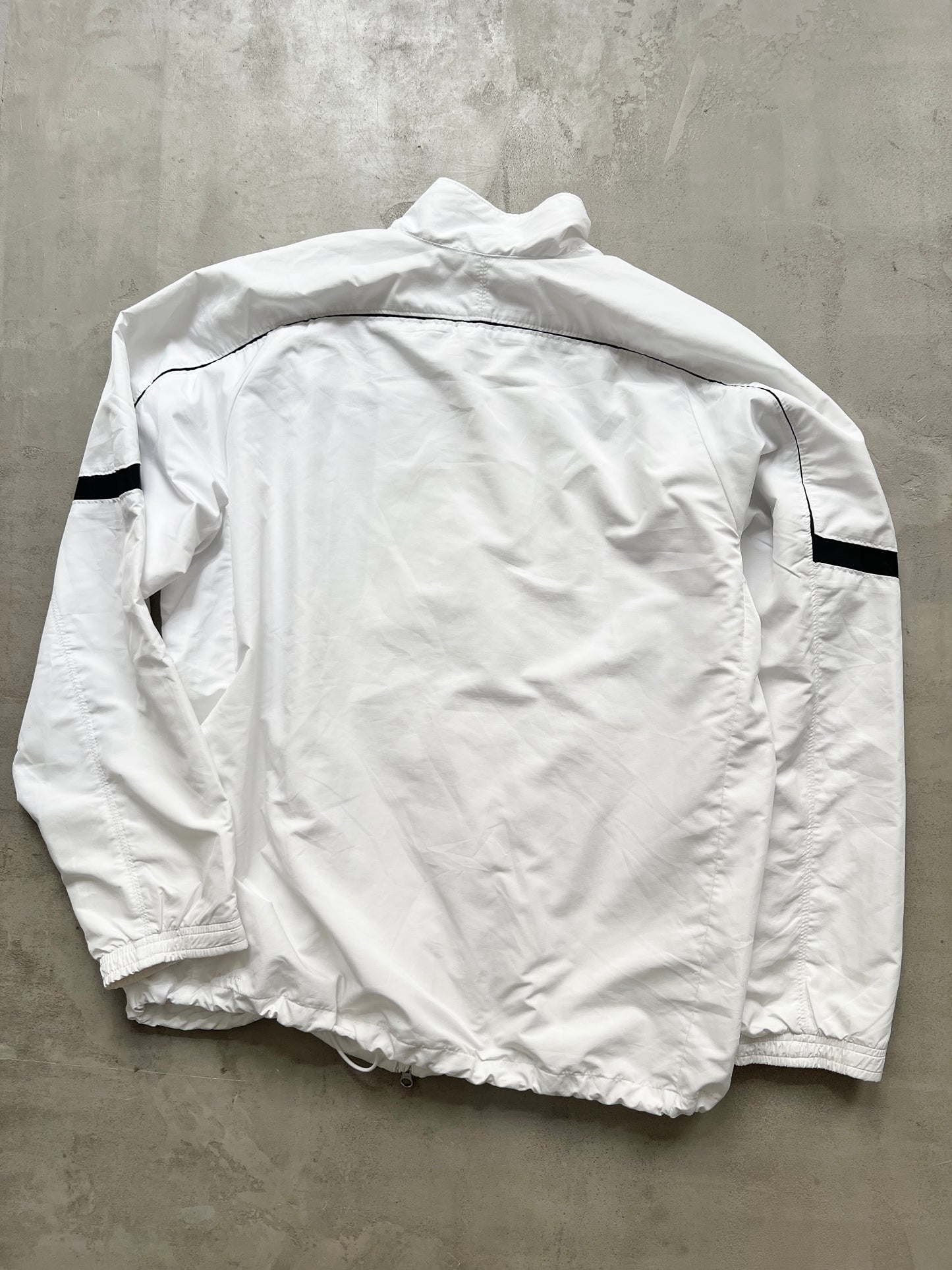 WHITE NIKE TRACK JACKET - 2000S - XL