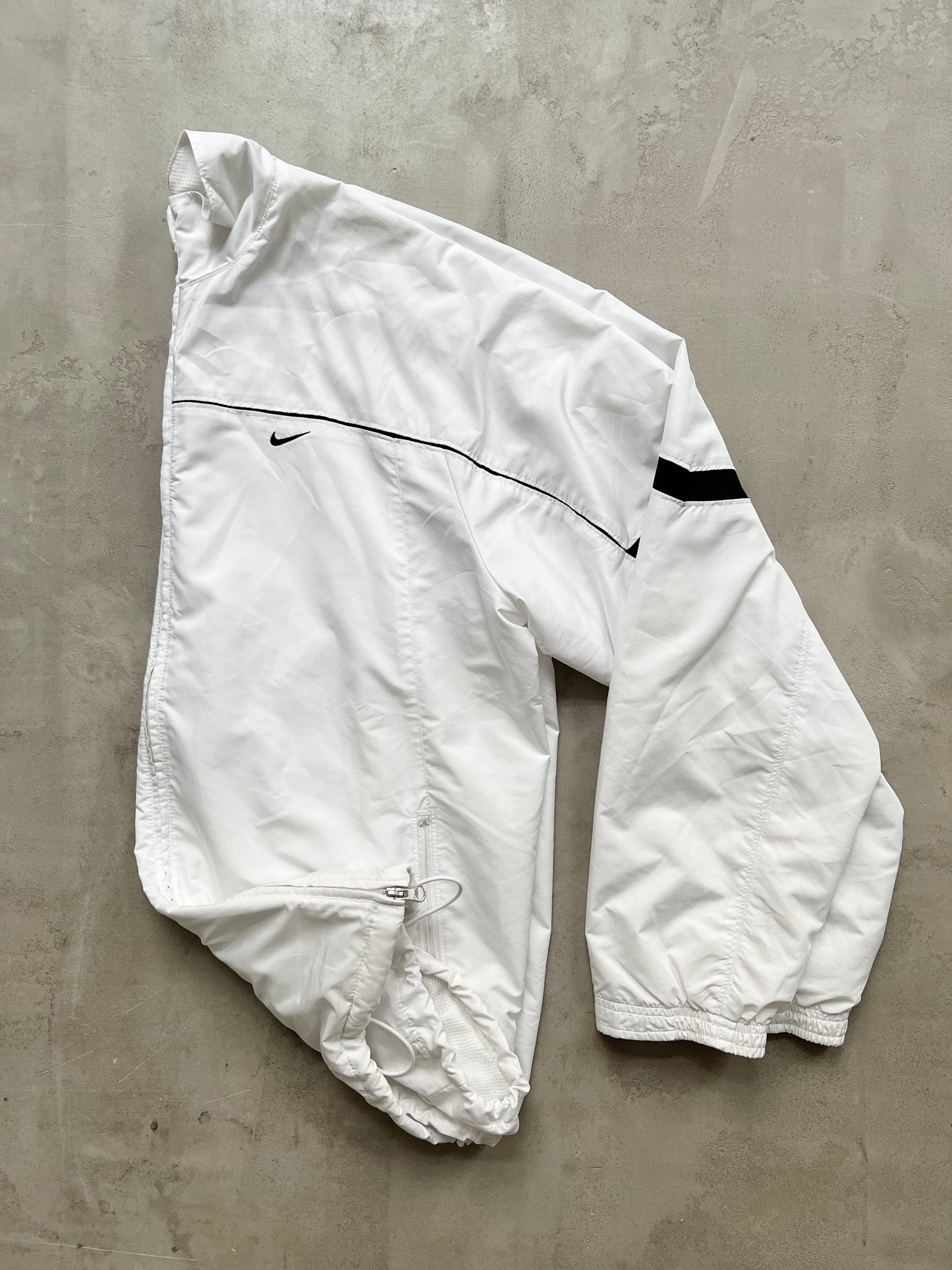 WHITE NIKE TRACK JACKET - 2000S - XL