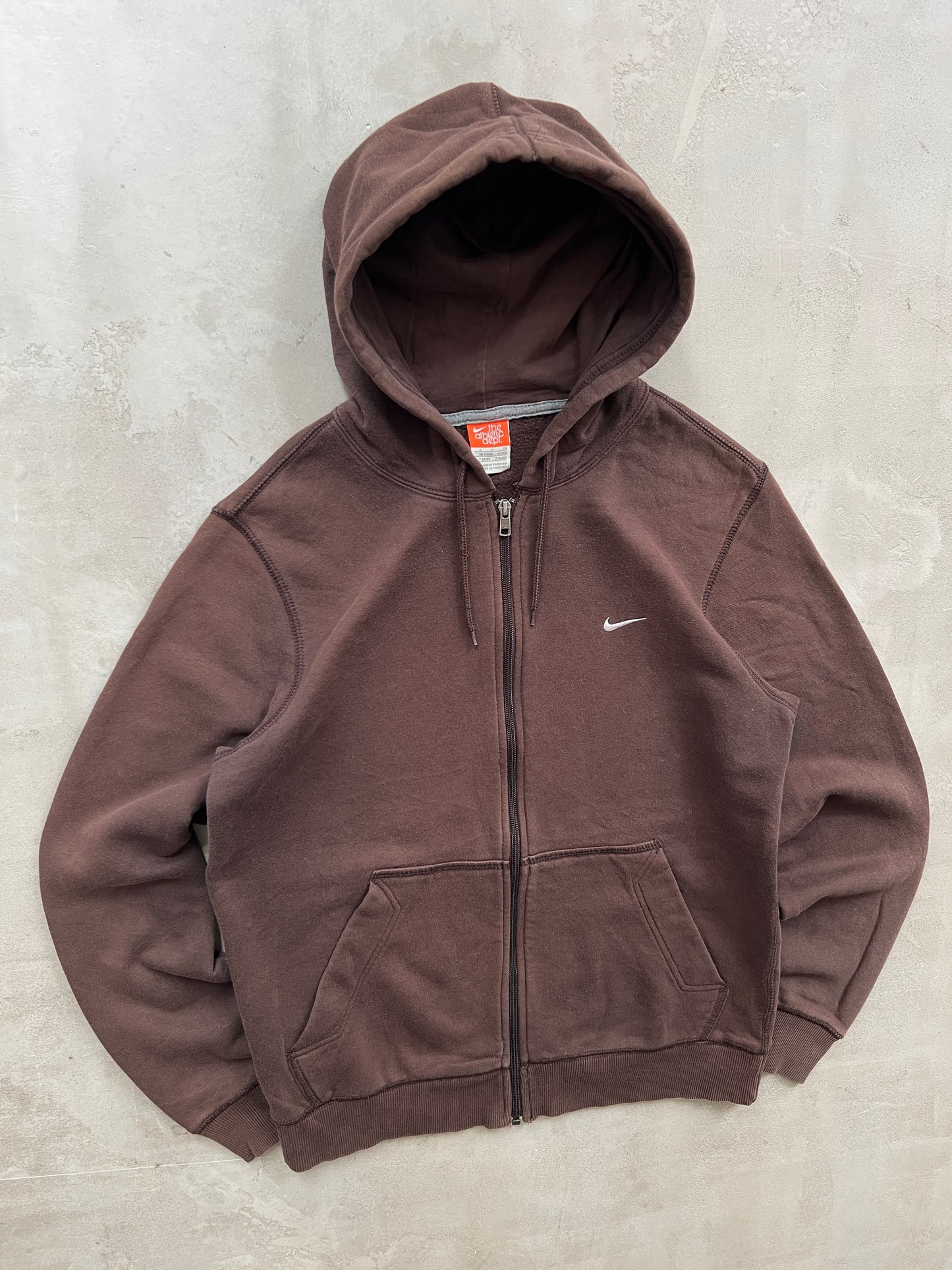 MOCHA NIKE ZIP UP HOODIE - 2000S