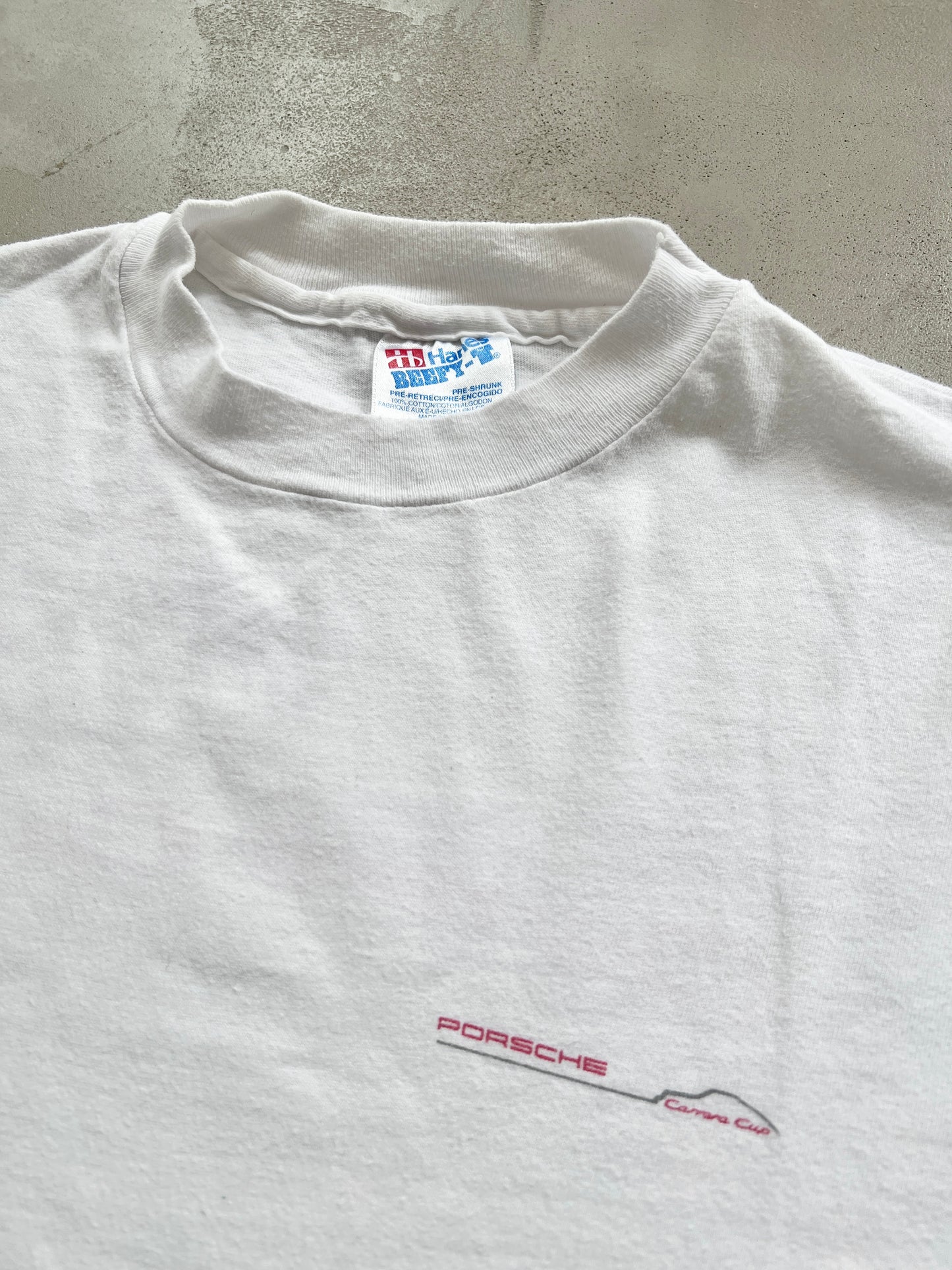 WHITE PORSCHE CARRERA CUP TEE - 2000S