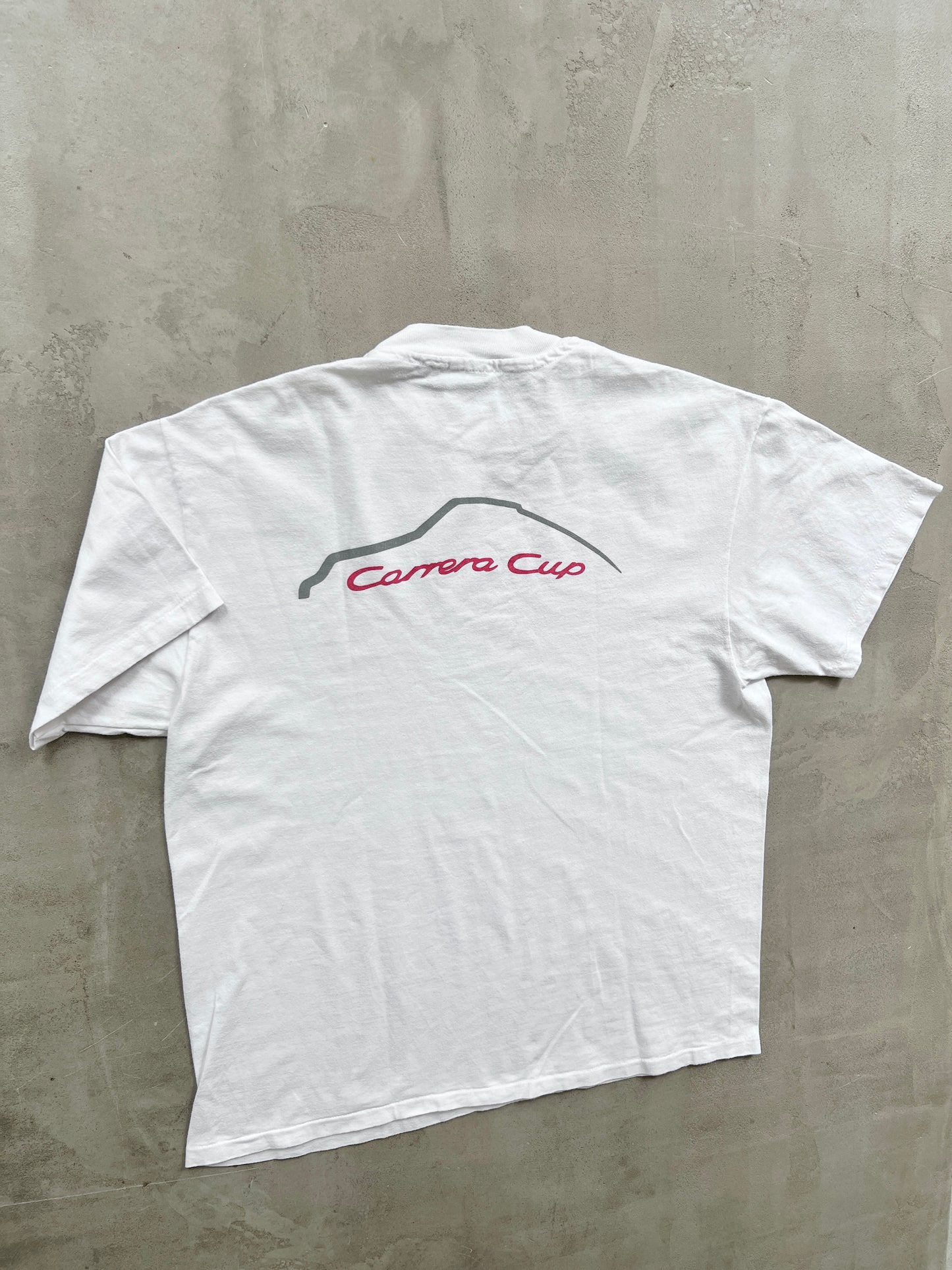 WHITE PORSCHE CARRERA CUP TEE - 2000S