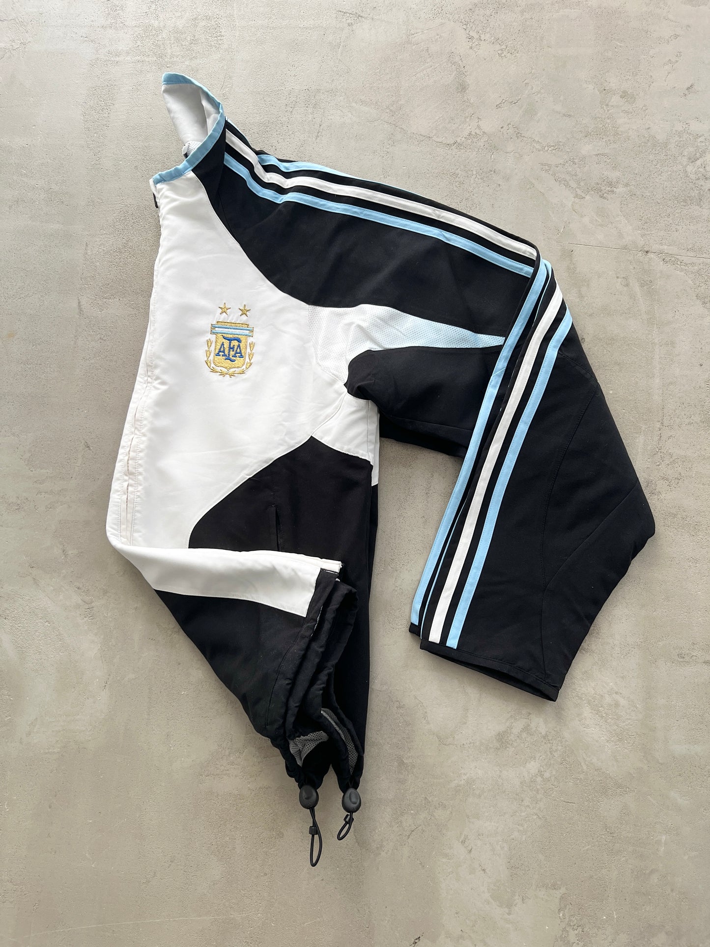 WHITE/BABY BLUE ARGENTINA TRACK JACKET - 2000S - L