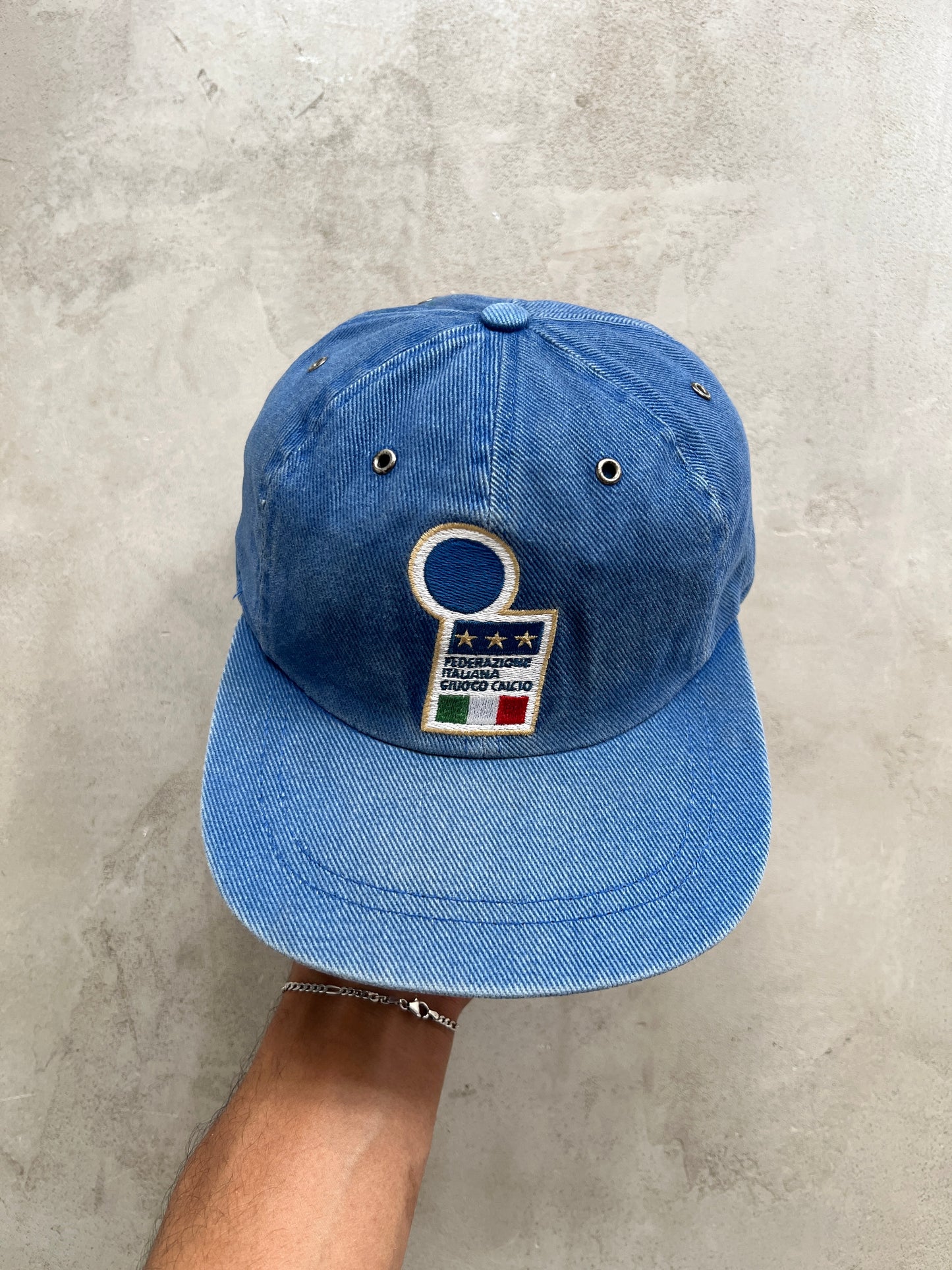 FADED BLUE ITALY NIKE CAP - 1990S