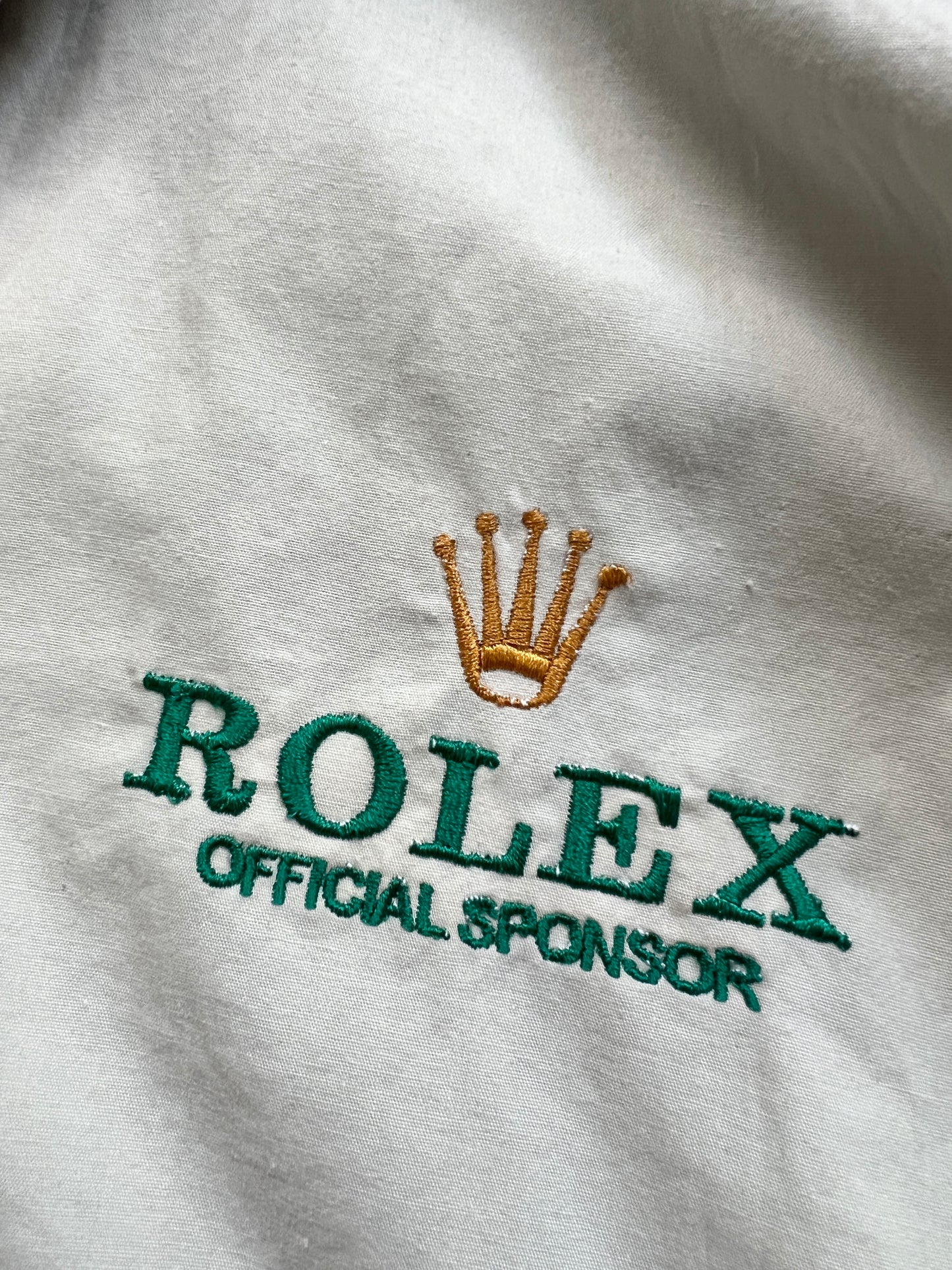 BEIGE ROLEX YACHT/SAILING JACKET - 1990S - L