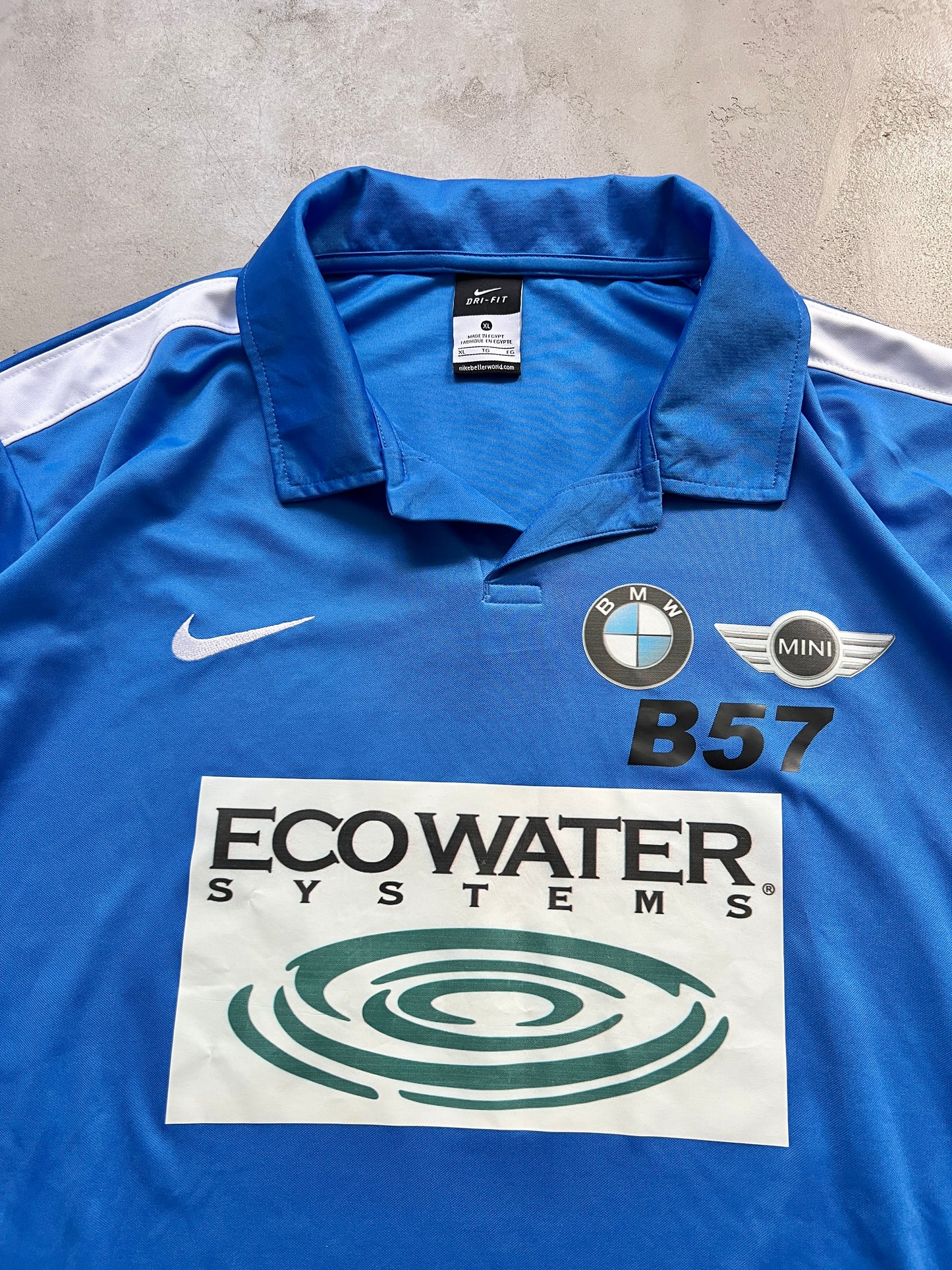 BLUE NIKE X BMW/MINI POLO JERSEY - 2000S - XL/L