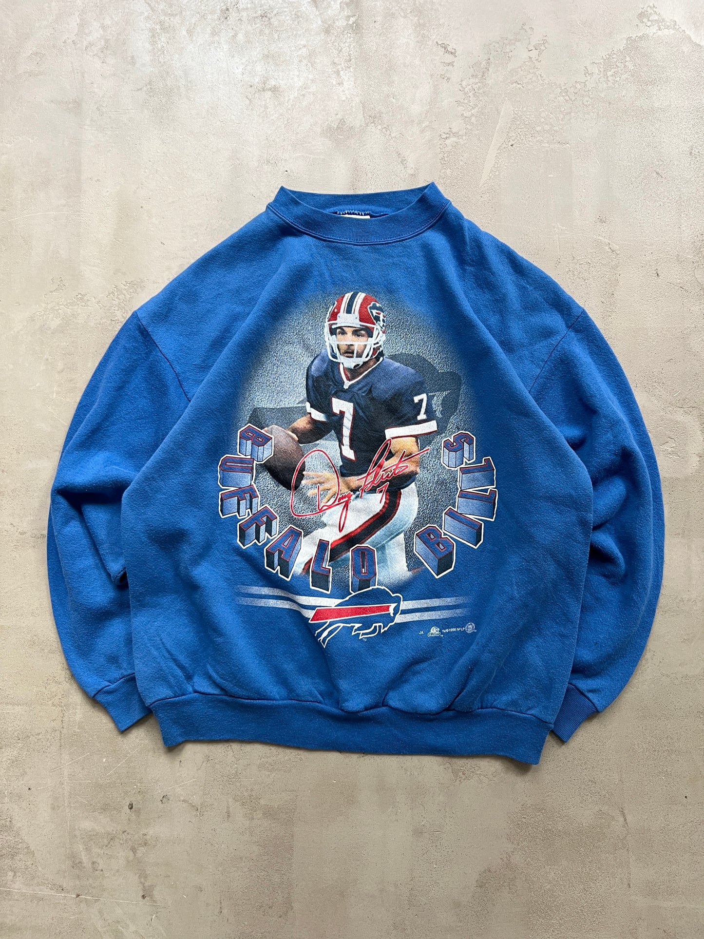 BLUE BUFFALO BILLS NFL SWEATER - 1990S - M