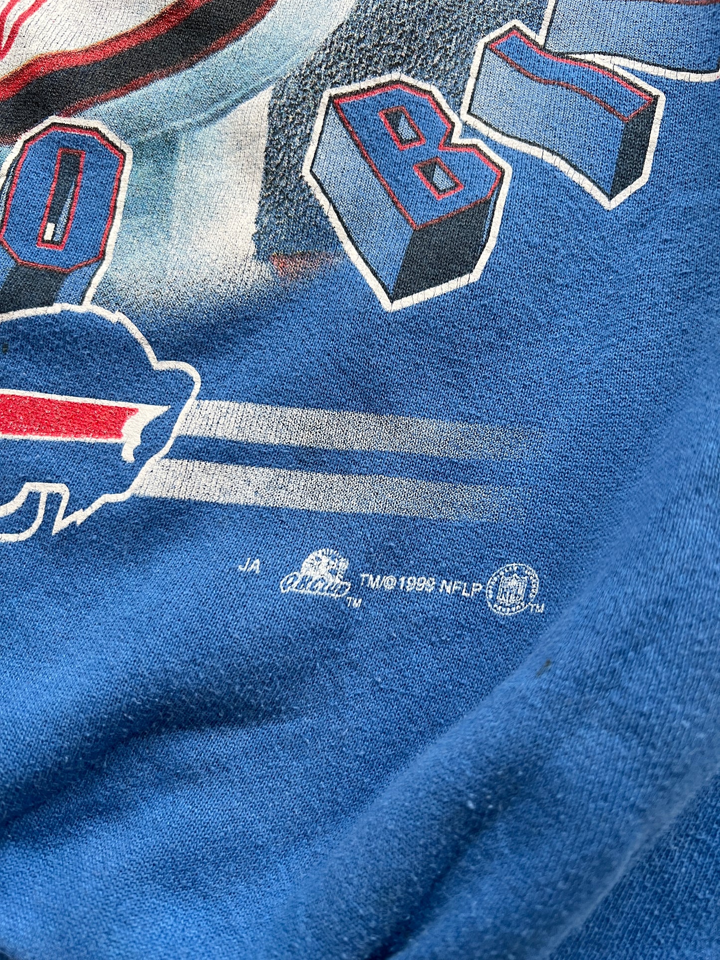 BLUE BUFFALO BILLS NFL SWEATER - 1990S - M