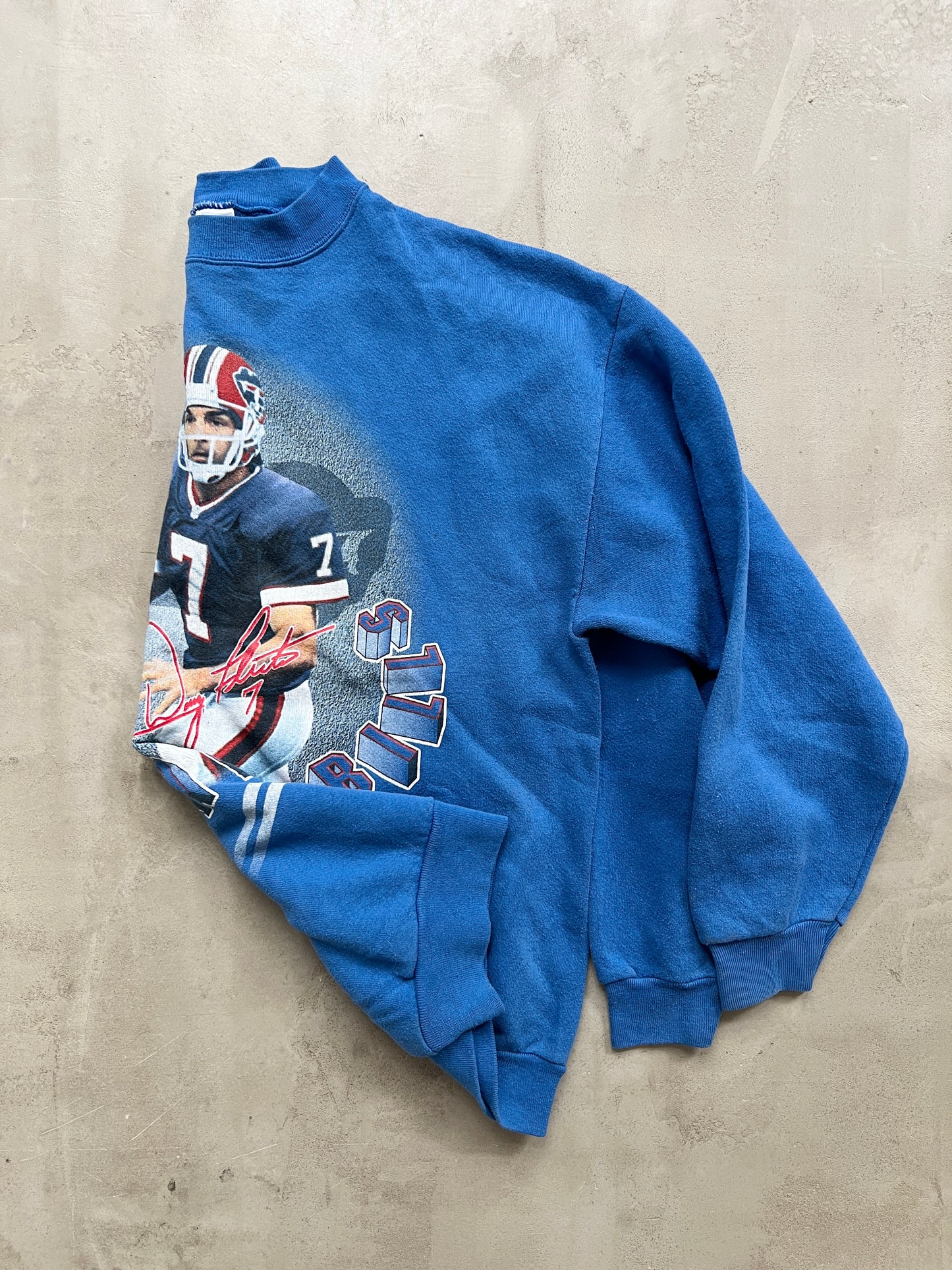 BLUE BUFFALO BILLS NFL SWEATER - 1990S - M