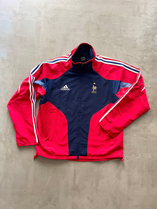 RED/NAVY FRANCE TRACK JACKET - 2000S - L